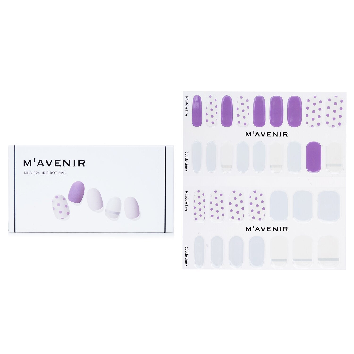 Mavenir Nail Sticker (Patterned) - # Iris Dot Nail  32pcs