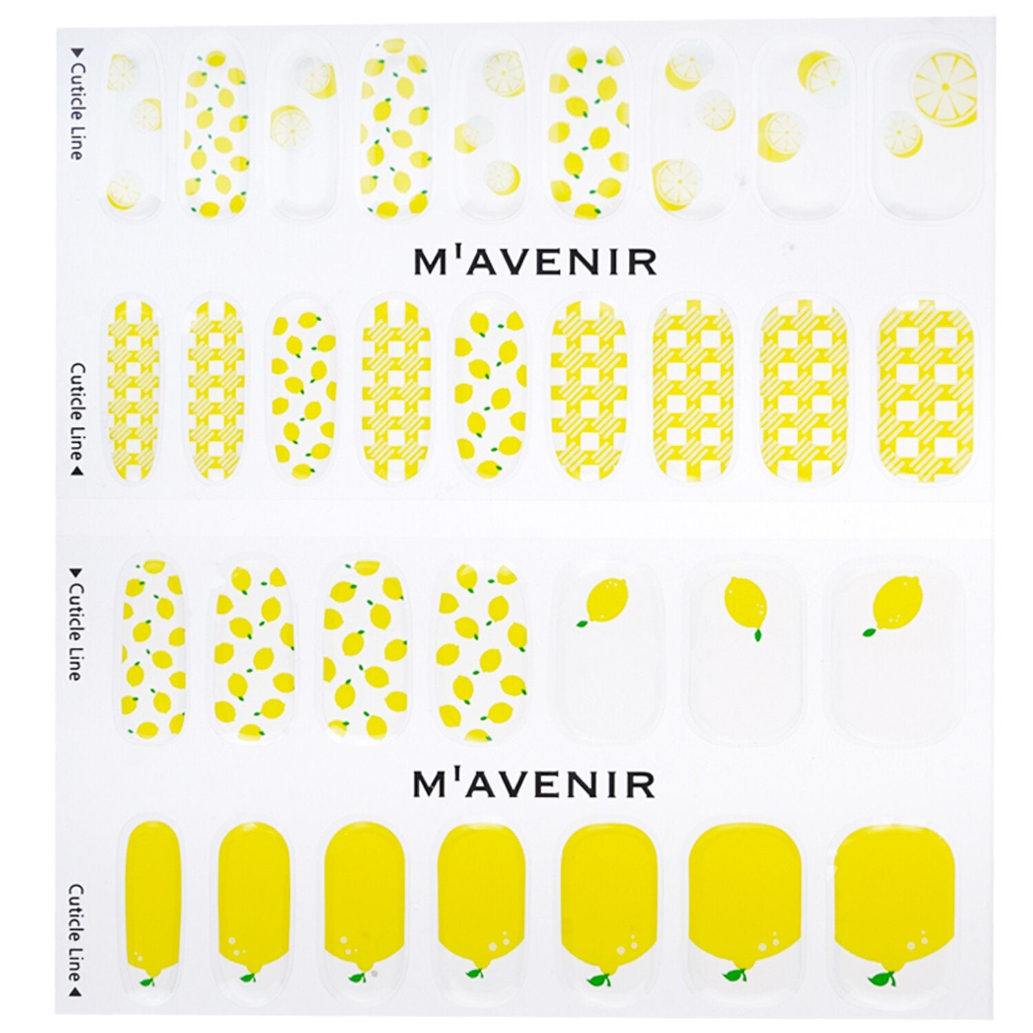 Mavenir Nail Sticker (Yellow) - # Lemon Drop Nail  32pcs