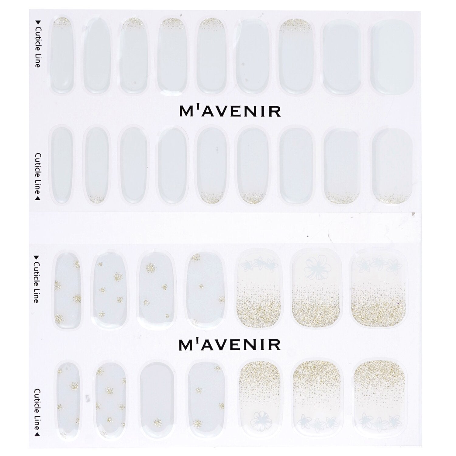 Mavenir Nail Sticker (White) - # White April Nail  32pcs