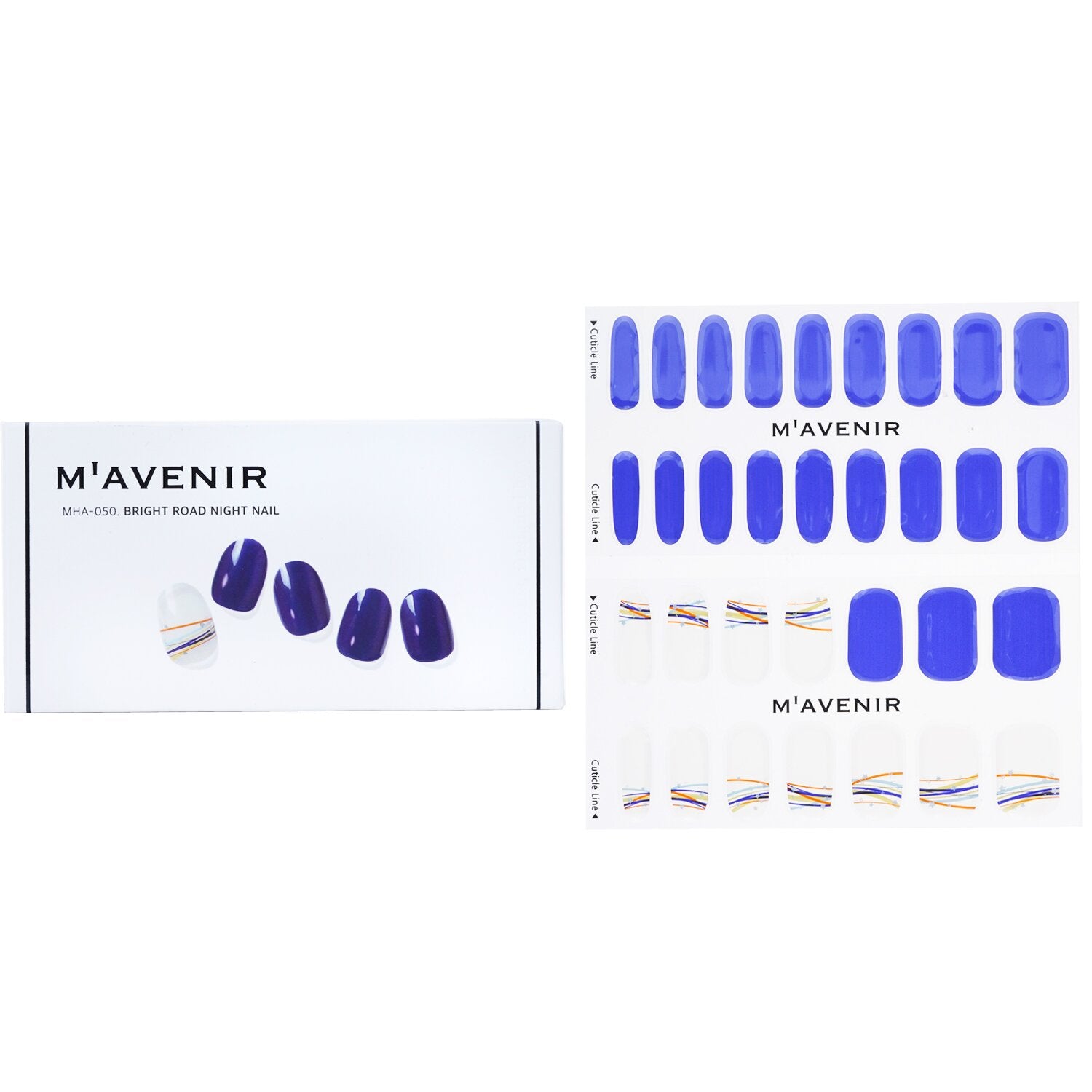 Mavenir Nail Sticker - # Bright Road Night Nail  32pcs