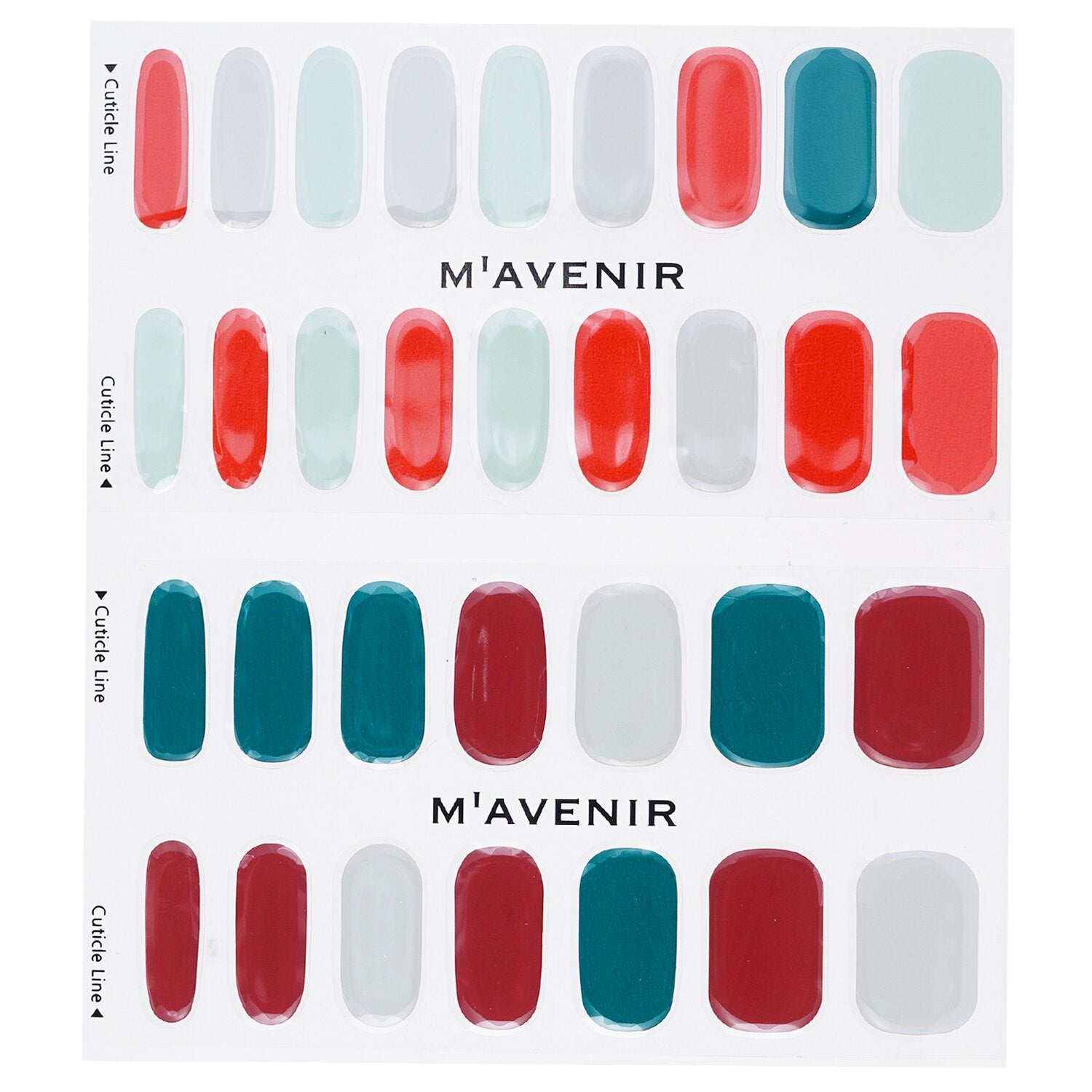 Mavenir Nail Sticker (Assorted Colour) - # X-Mas In Botanic Garden Nail  32pcs