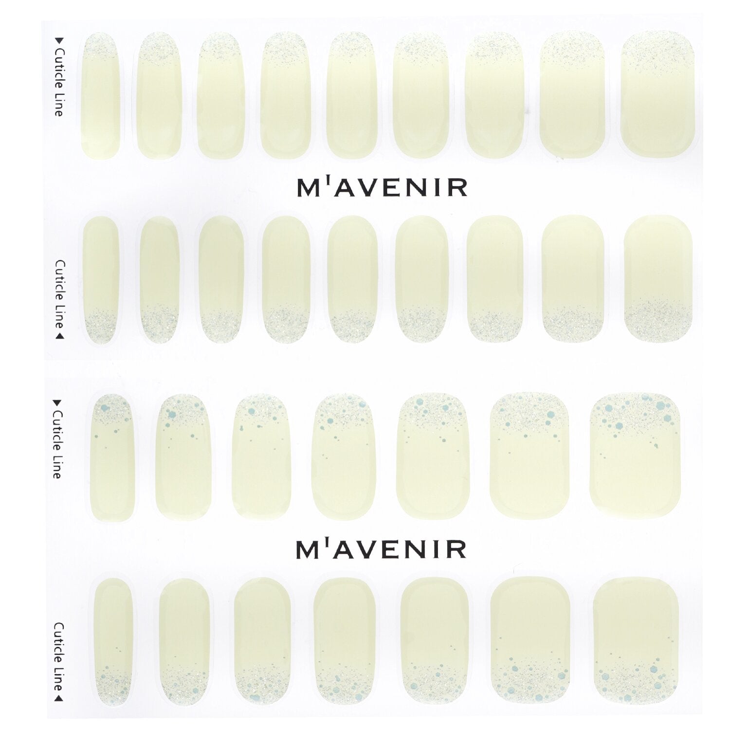 Mavenir Nail Sticker (White) - # Lemon Cream Fiesta Nail  32pcs