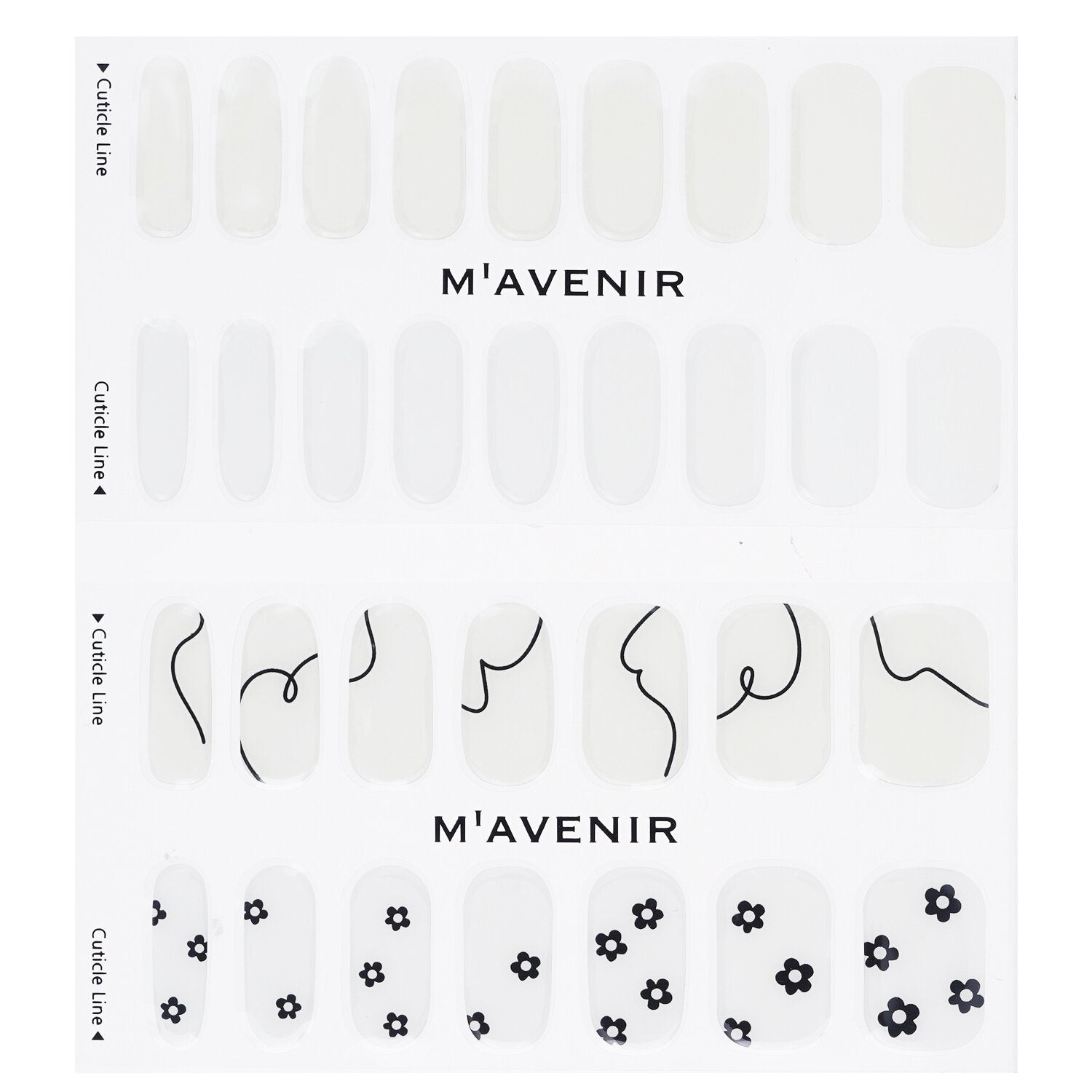 Mavenir Nail Sticker (White) - # Mellow Nail  32pcs