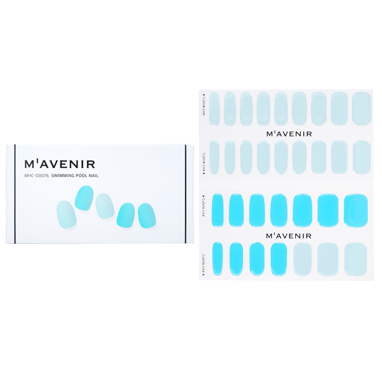 Mavenir Nail Sticker (Blue) - # Swimming Pool Nail  32pcs