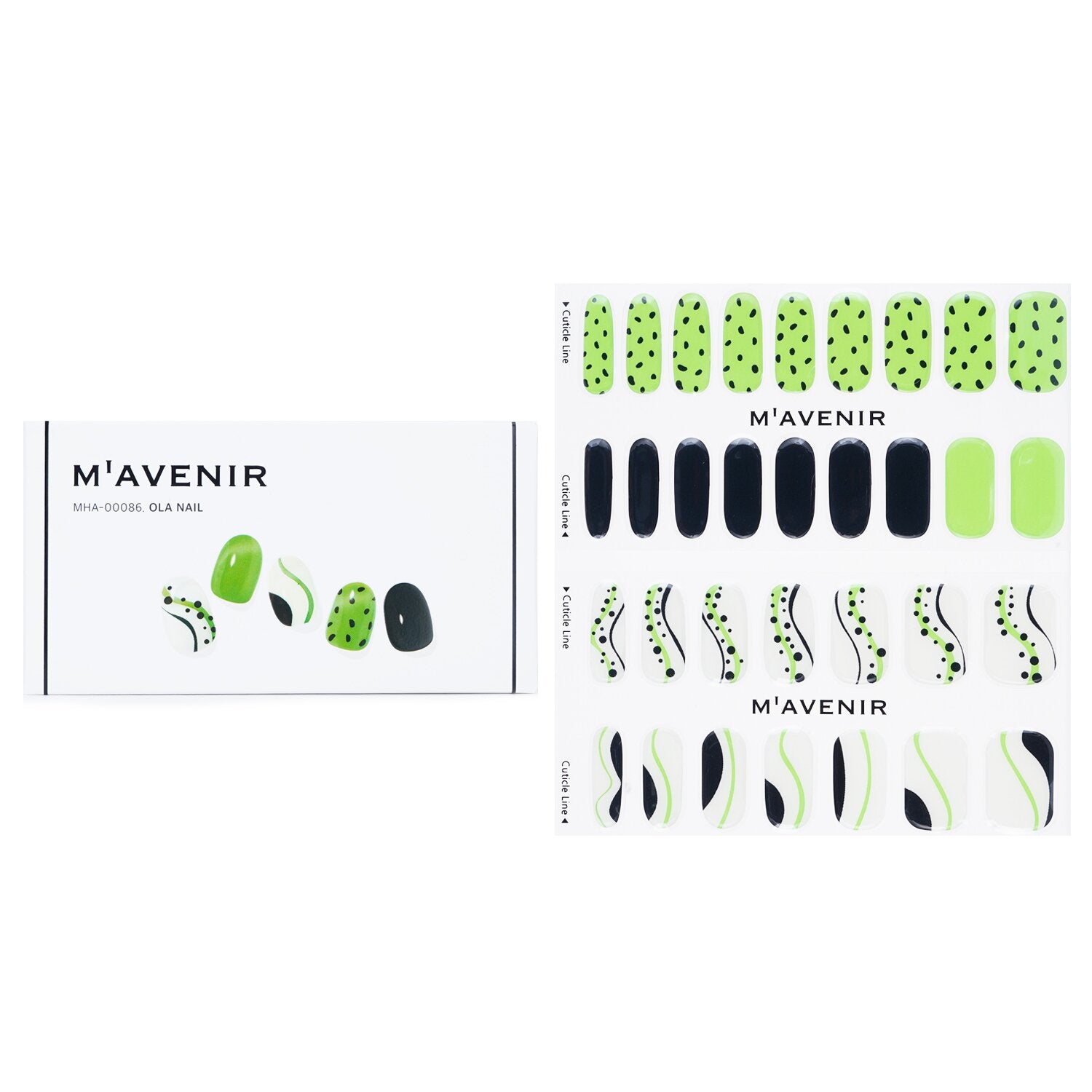 Mavenir Nail Sticker (Patterned) - # Ola Nail  32pcs