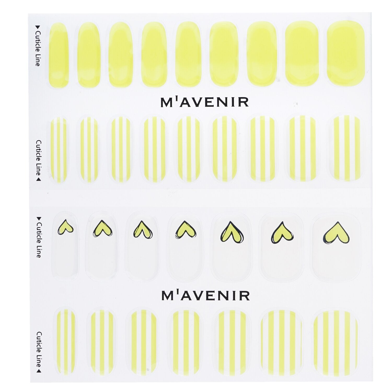 Mavenir Nail Sticker (Yellow) - # Cheer Love Nail  32pcs