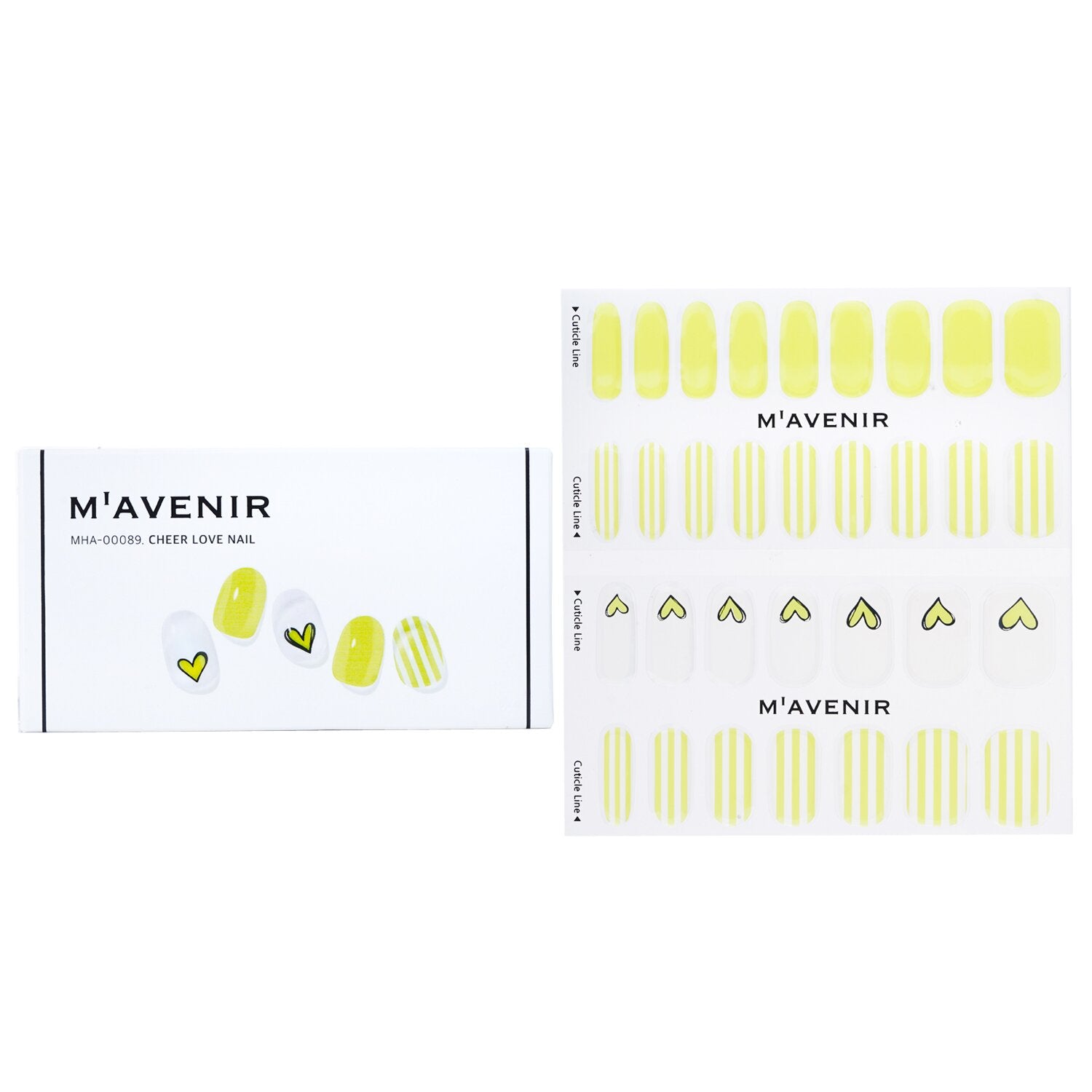 Mavenir Nail Sticker (Yellow) - # Cheer Love Nail  32pcs