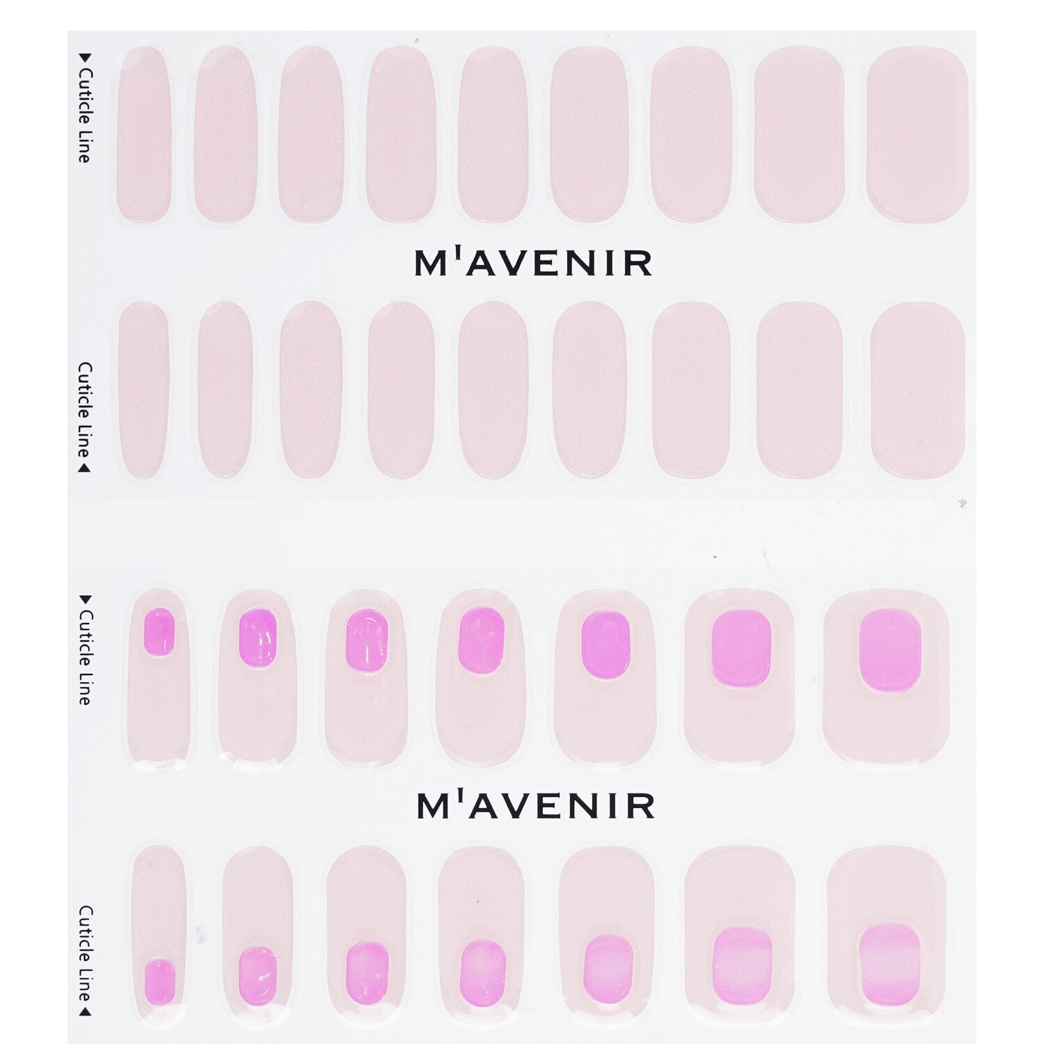 Mavenir Nail Sticker (Pink) - # Glass Soft Pink Nail  32pcs