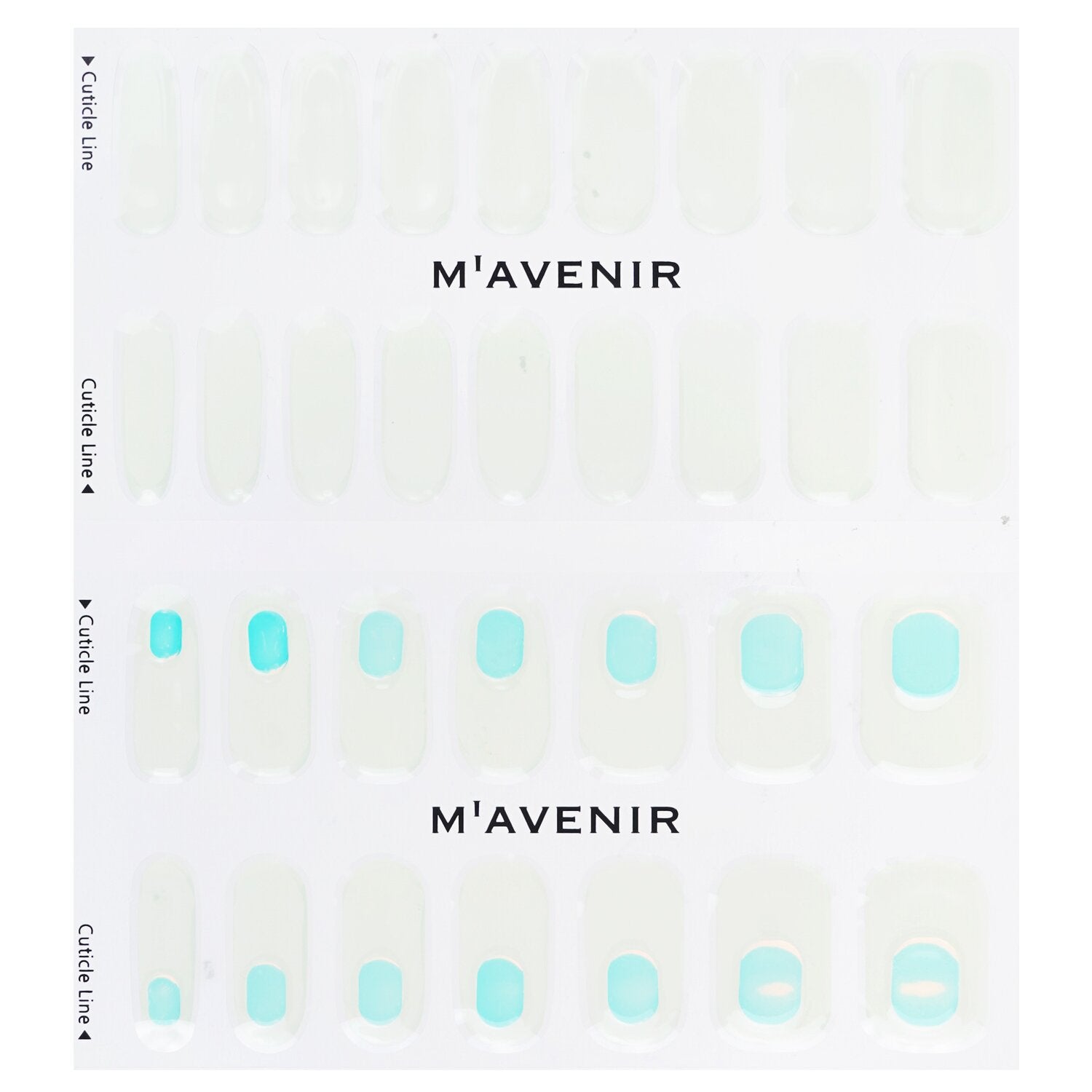 Mavenir Nail Sticker (Green) - # Glass Neon Green Nail  32pcs