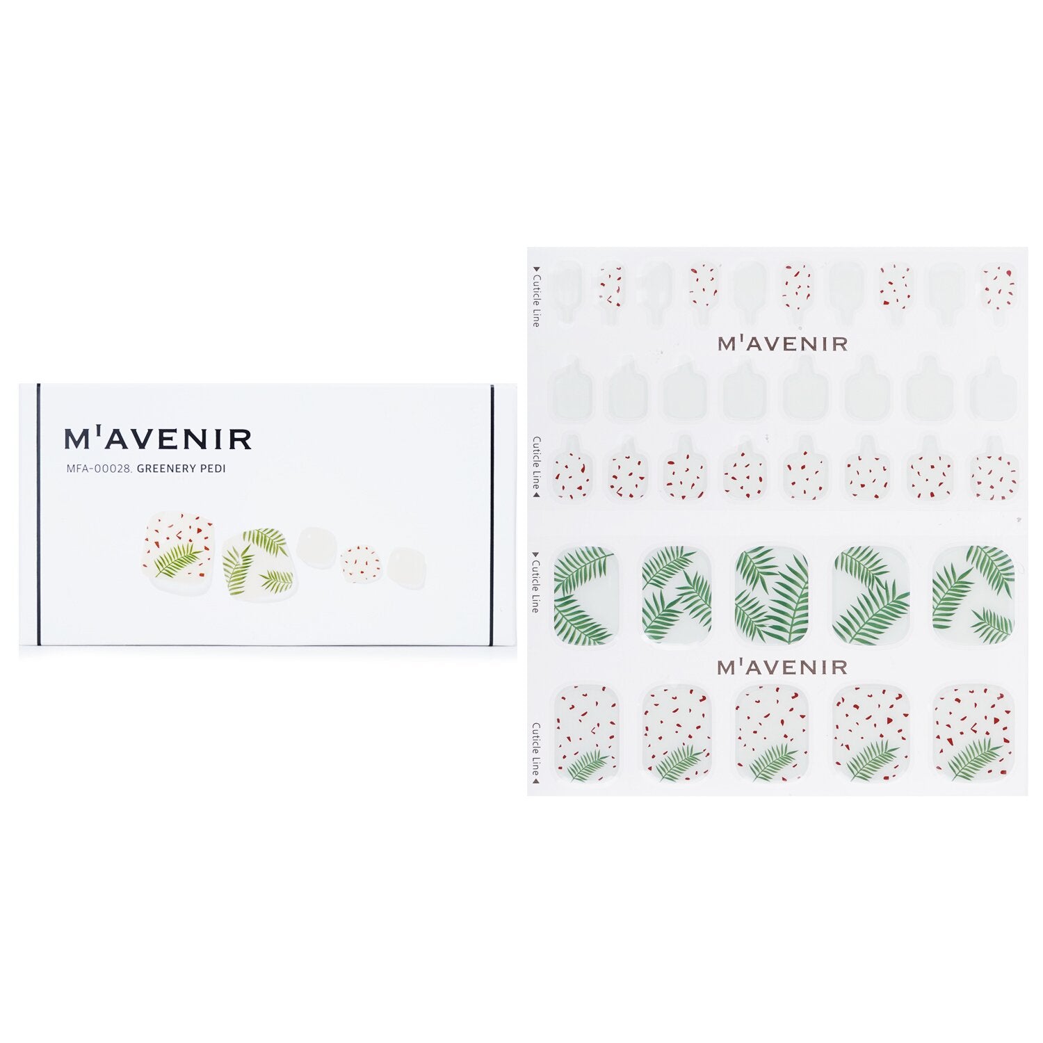 Mavenir Nail Sticker (Patterned) - # Greenery Pedi  36pcs