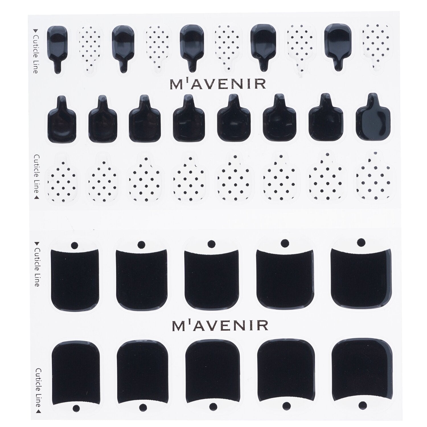 Mavenir Nail Sticker (Black) - # Black Veil Pedi  36pcs