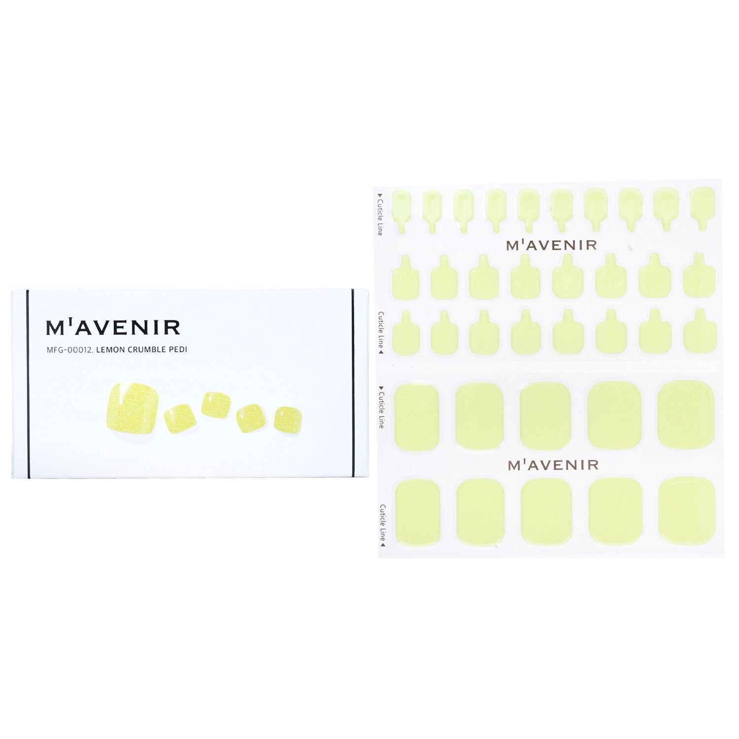 Mavenir Nail Sticker (Yellow) - # Lemon Crumble Pedi  36pcs