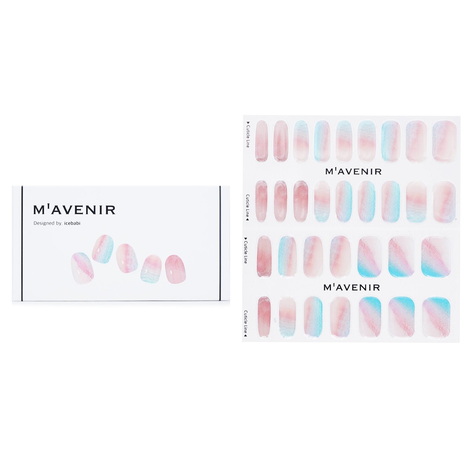 Mavenir Nail Sticker (Pink) - # Pink Beach Nail  32pcs