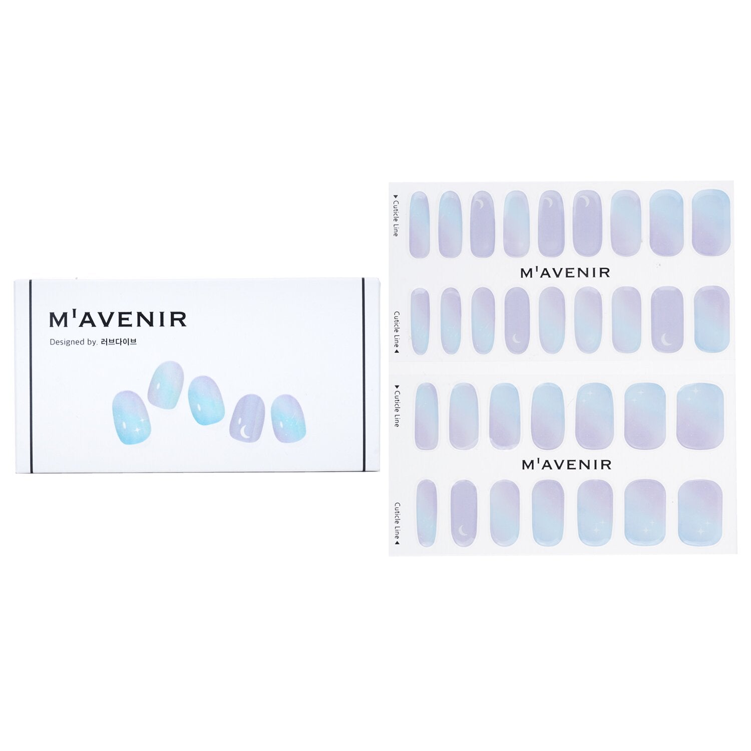 Mavenir Nail Sticker (Blue) - # The Sky At Dawn Nail  32pcs