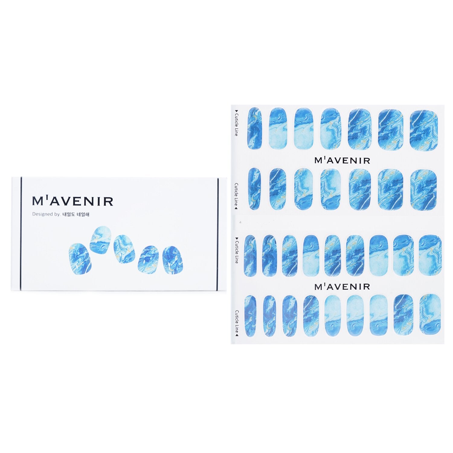 Mavenir Nail Sticker (Blue) - # A Starlit Night Nail  32pcs