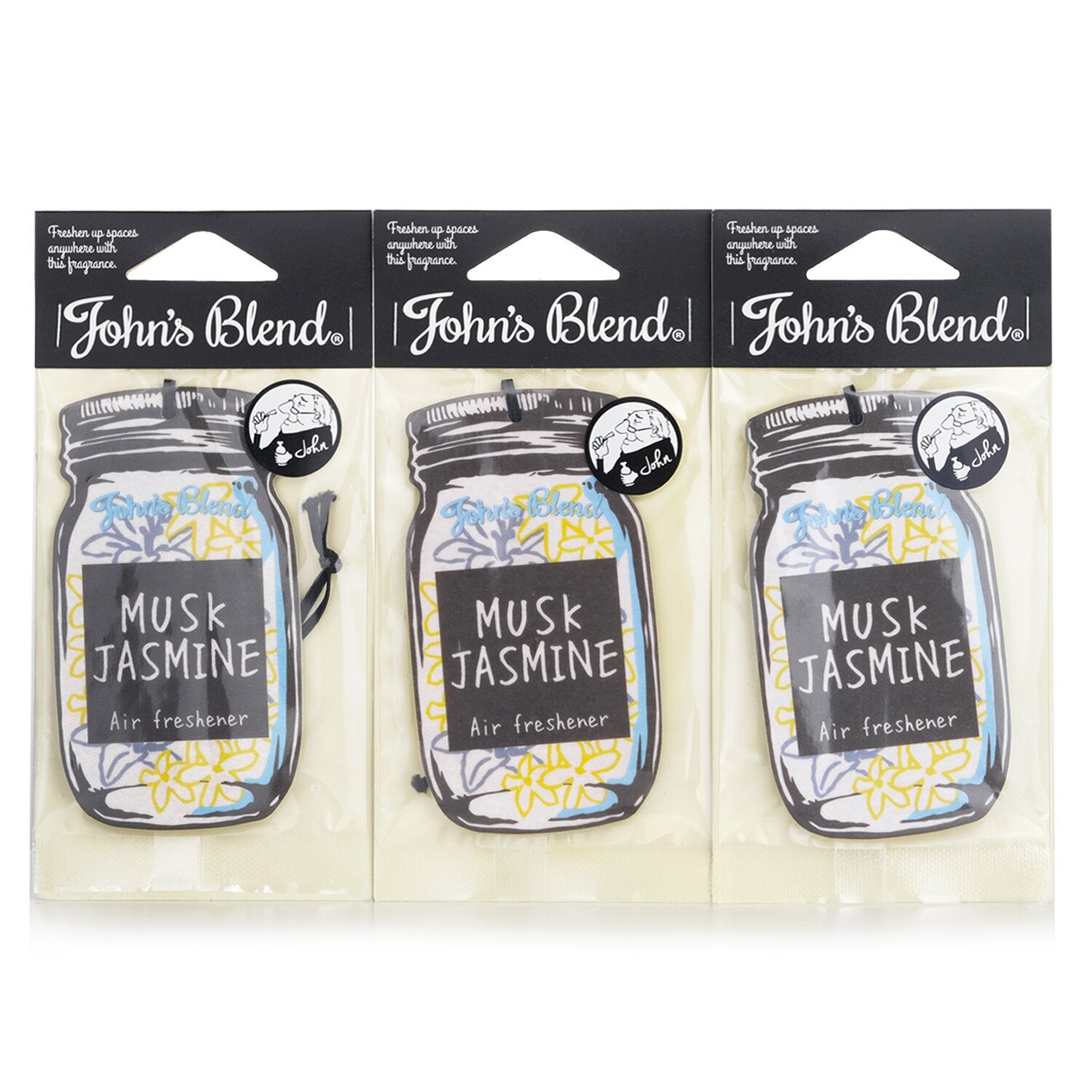 John's Blend Air Freshener - Musk Jasmine  3pcs