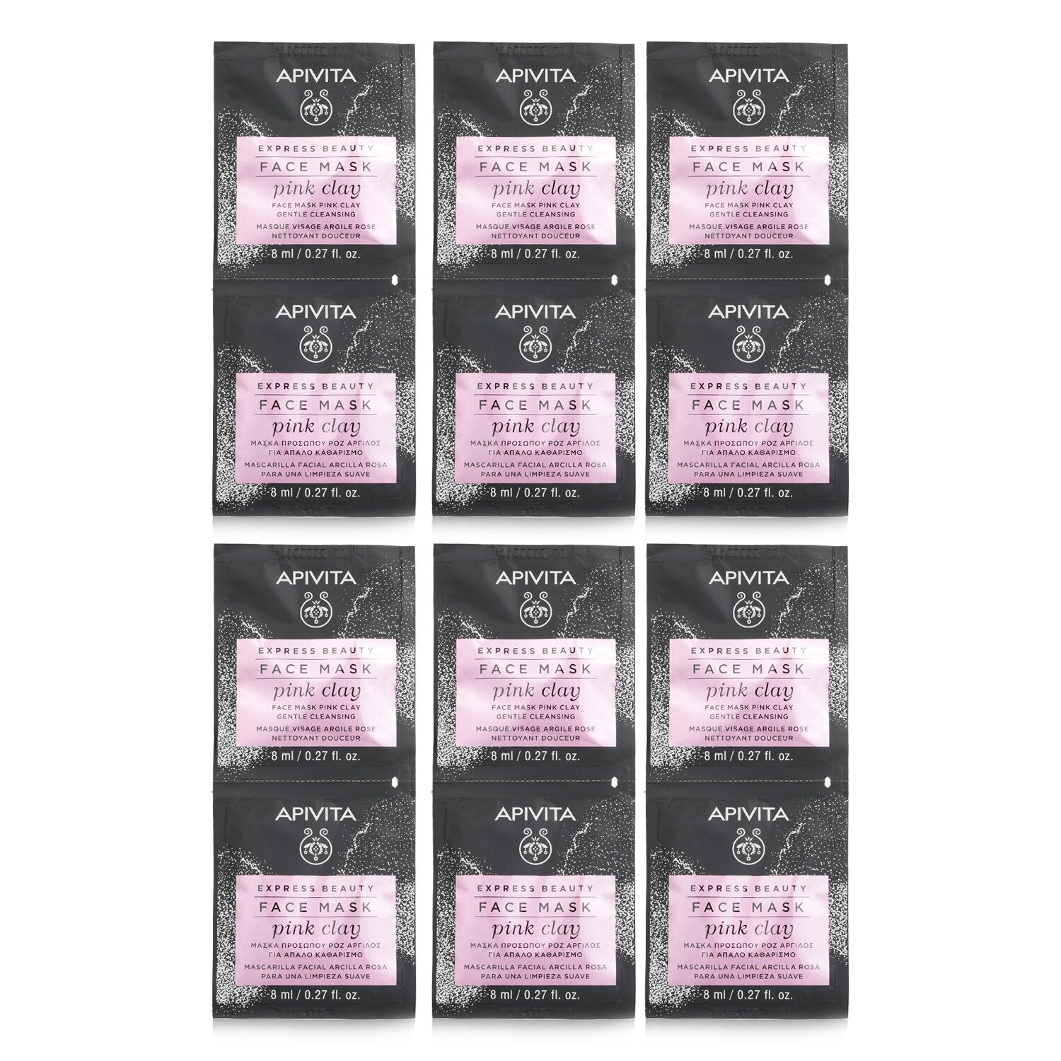 Apivita Express Beauty Face Mask with Pink Clay (Gentle Cleansing) (unboxed)  6x(2x8ml)