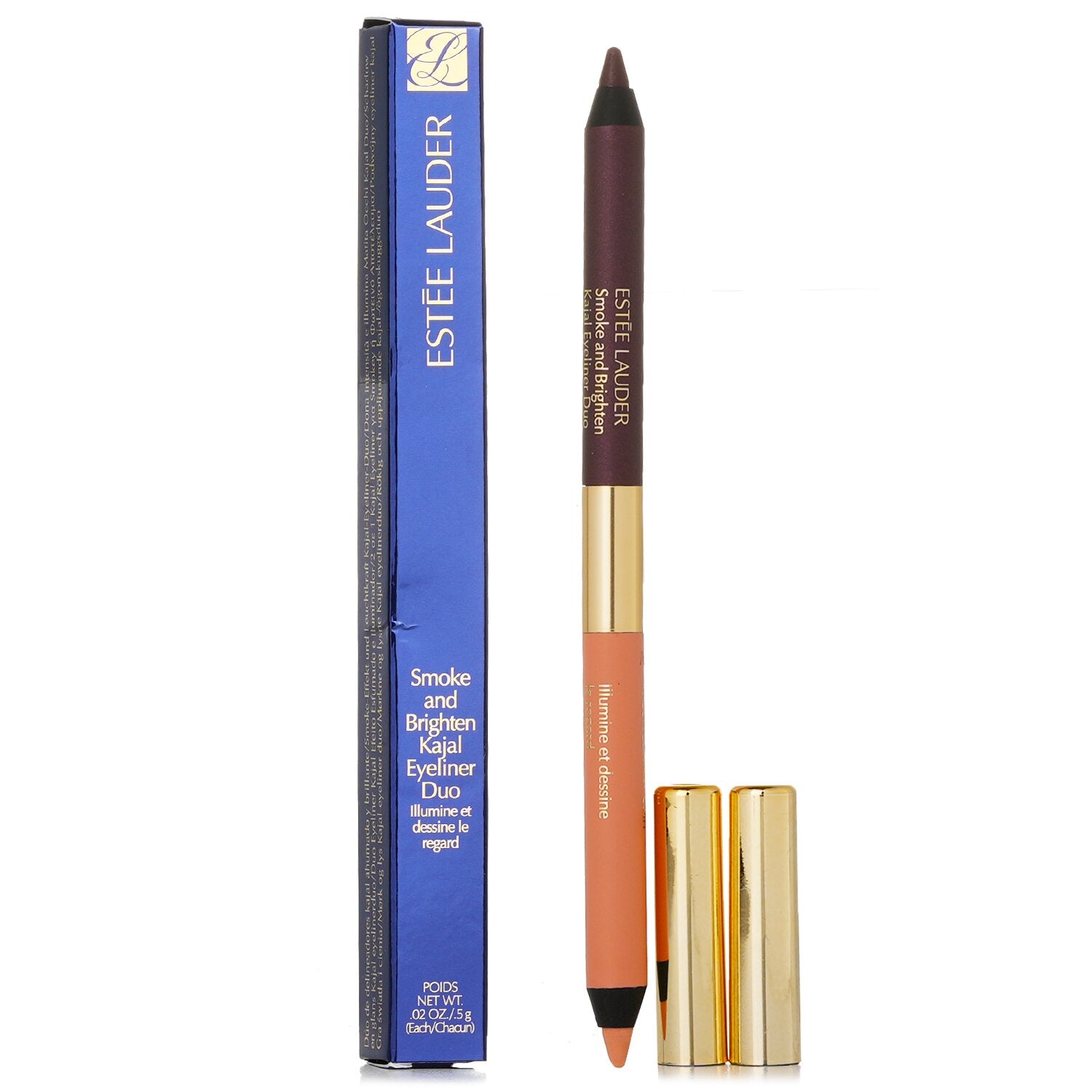 Estee Lauder Smoke & Brighten Kajal Eyeliner Duo - # 02 Bordeaux / 02 Ivory  5g/0.02oz