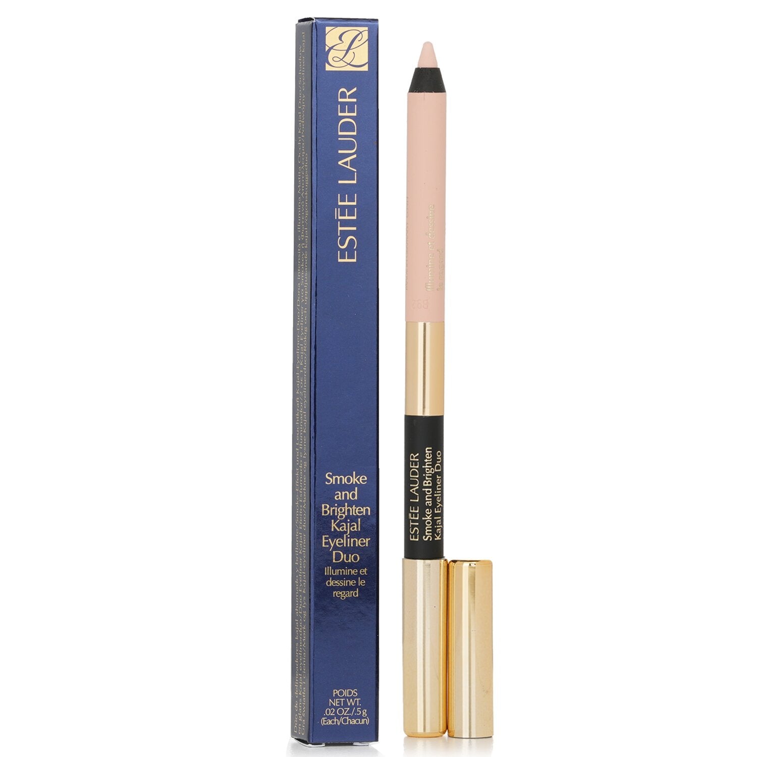 Estee Lauder Smoke And Brighten Kajal Eyeliner Duo - # Noir / Cream  0.5g/0.02oz