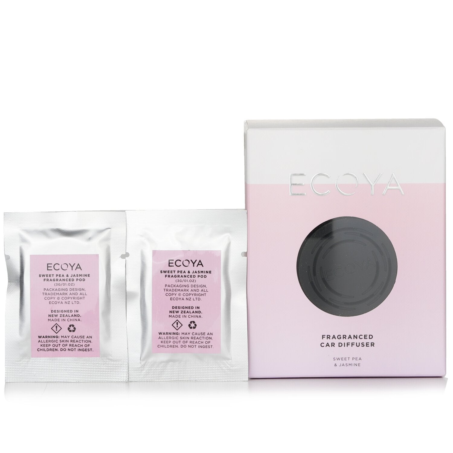 Ecoya Car Diffuser - Sweet Pea & Jasmine  1pc