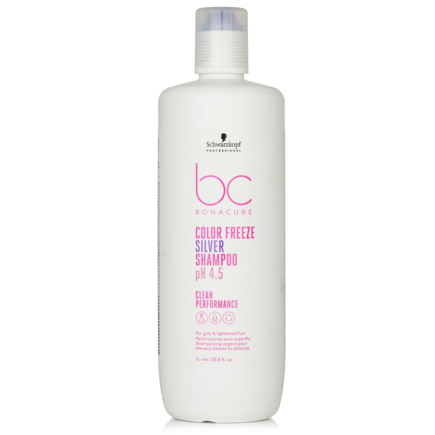 Schwarzkopf BC Bonacure pH 4.5 Color Freeze Silver Shampoo (For Grey & Lightened Hair)  1000ml/33.8oz