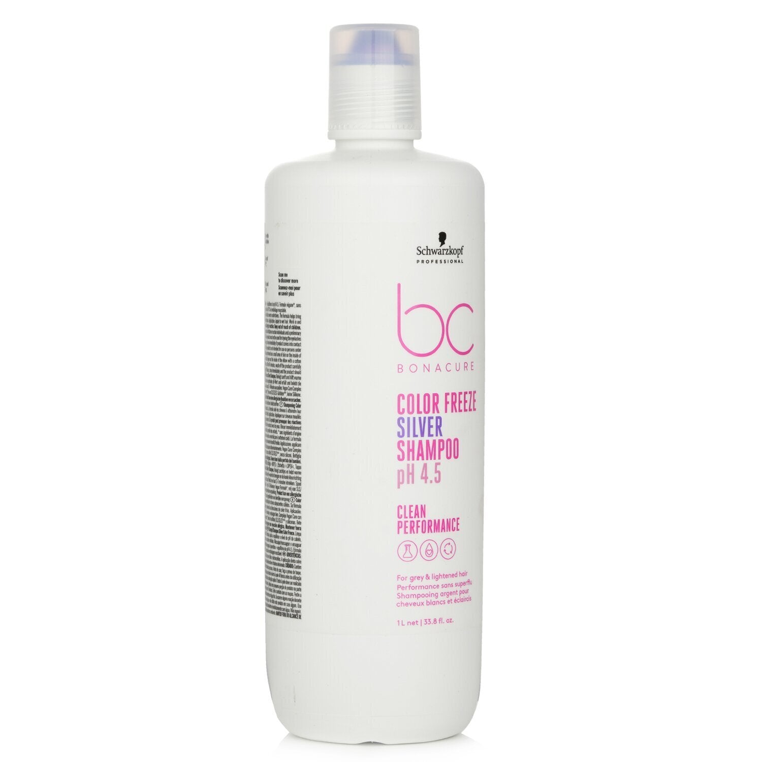 Schwarzkopf BC Bonacure pH 4.5 Color Freeze Silver Shampoo (For Grey & Lightened Hair)  1000ml/33.8oz