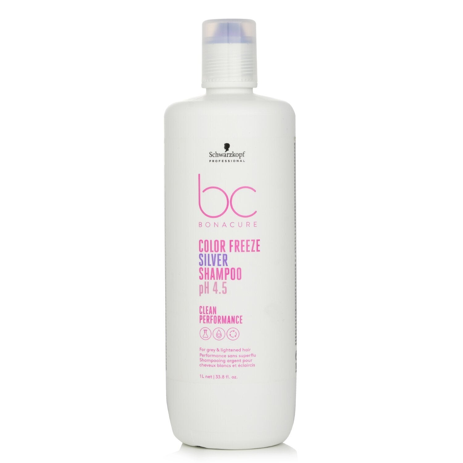 Schwarzkopf BC Bonacure pH 4.5 Color Freeze Silver Shampoo (For Grey & Lightened Hair)  1000ml/33.8oz