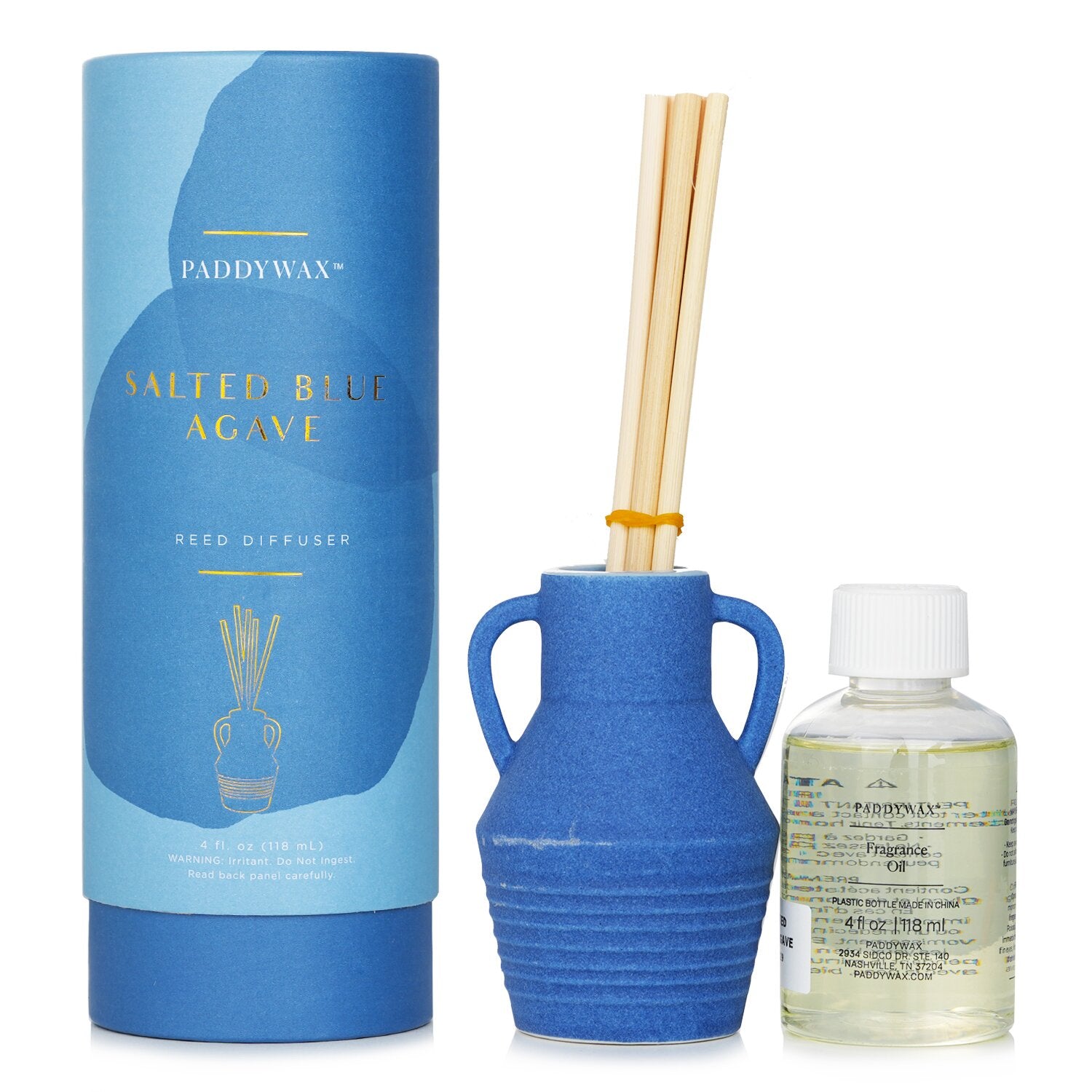 Paddywax Santorini Reed Diffuser - Salted Blue Agave  118ml/4oz