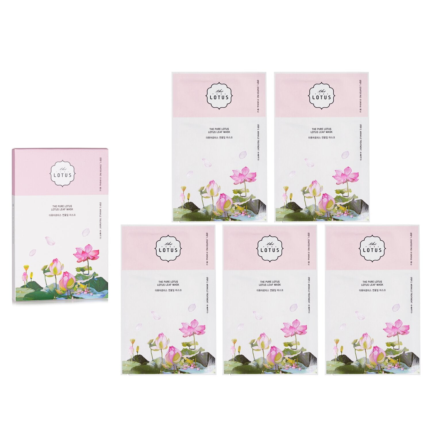 THE PURE LOTUS Lotus Leaf Mask - Wrinkle Treatment  5pcs