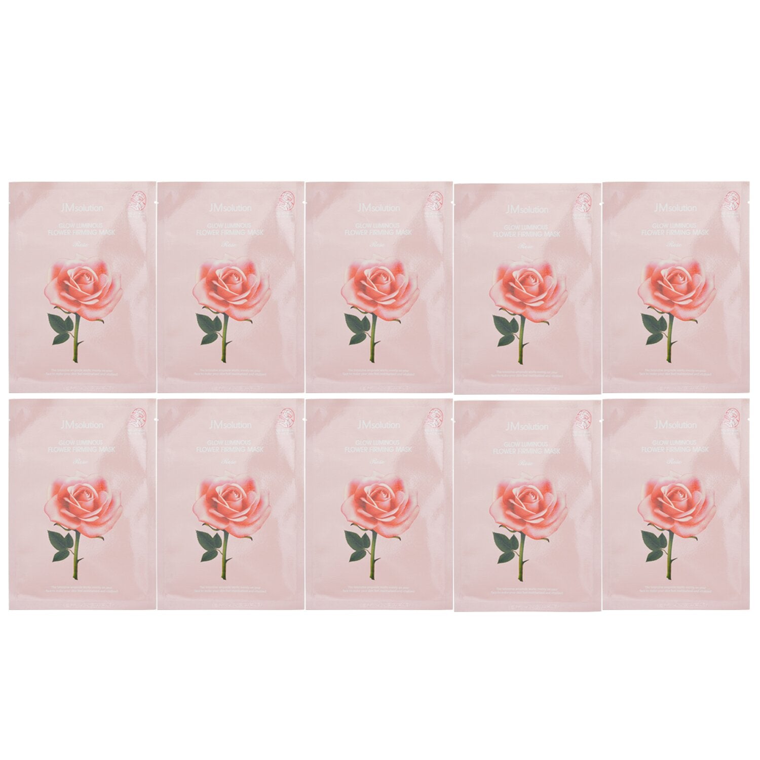 JM Solution Glow Luminous Flower Firming Mask Rose  10pcsx30ml