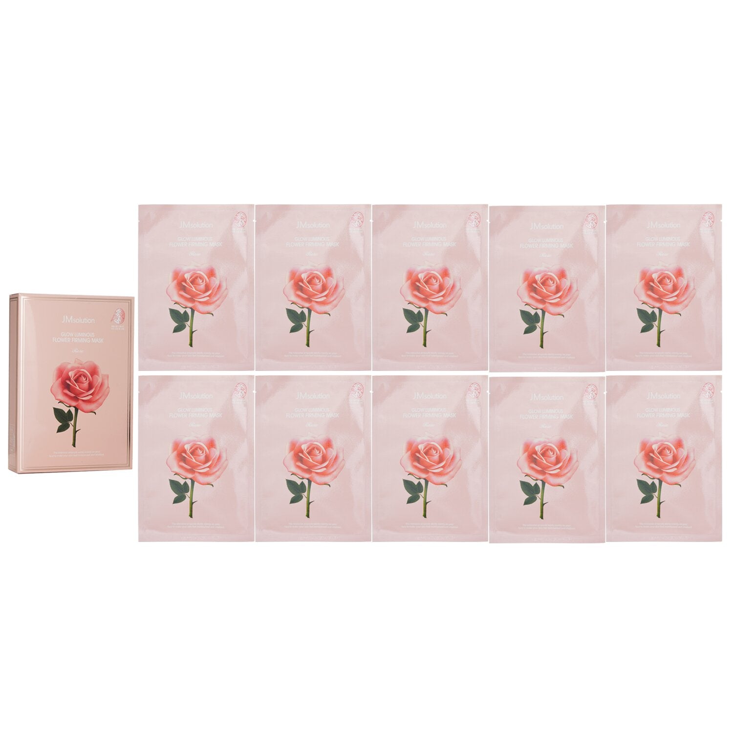 JM Solution Glow Luminous Flower Firming Mask Rose  10pcsx30ml