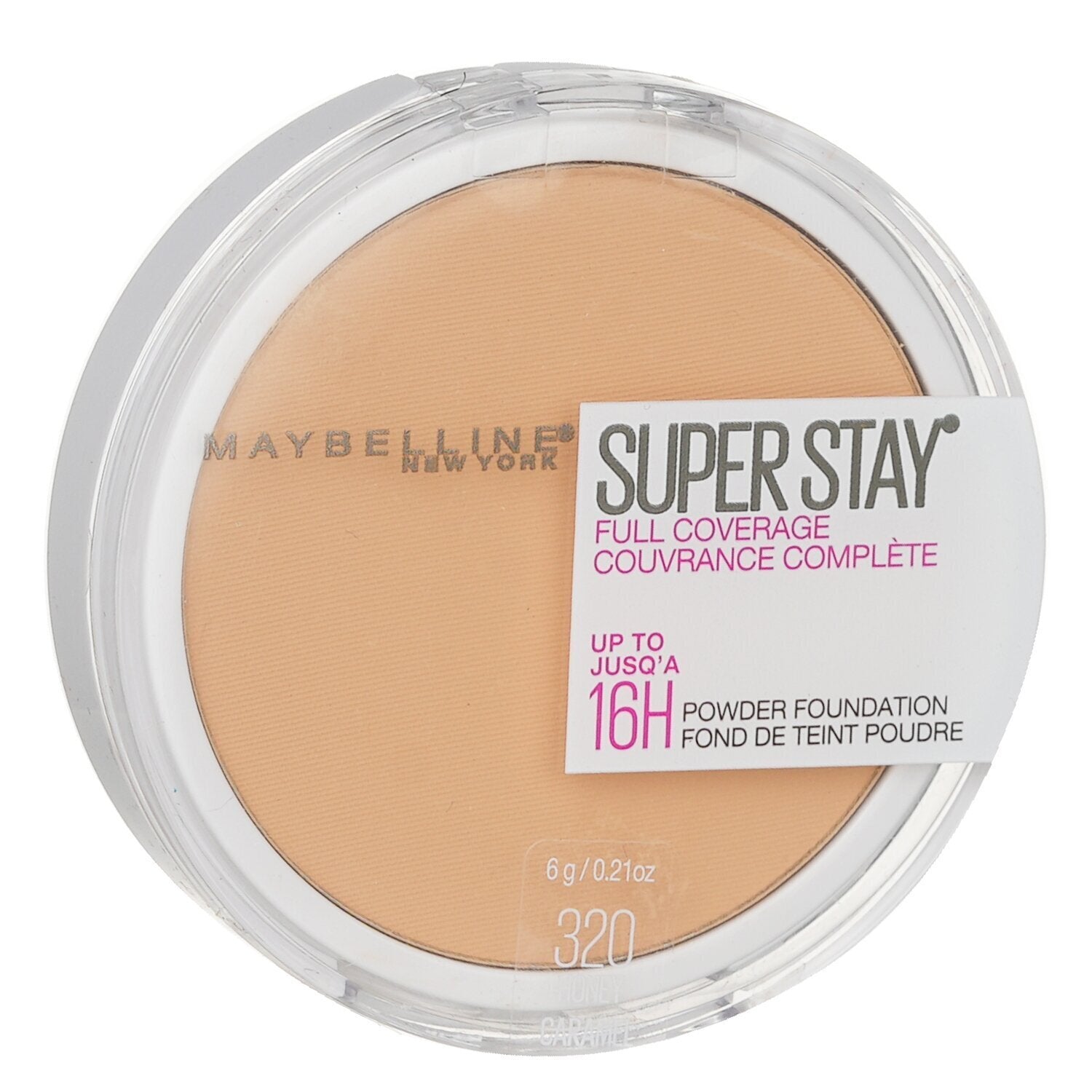 Maybelline Super Stay Full Coverage Powder Foundation - # 320 Honey Caramel  6g/0.21oz