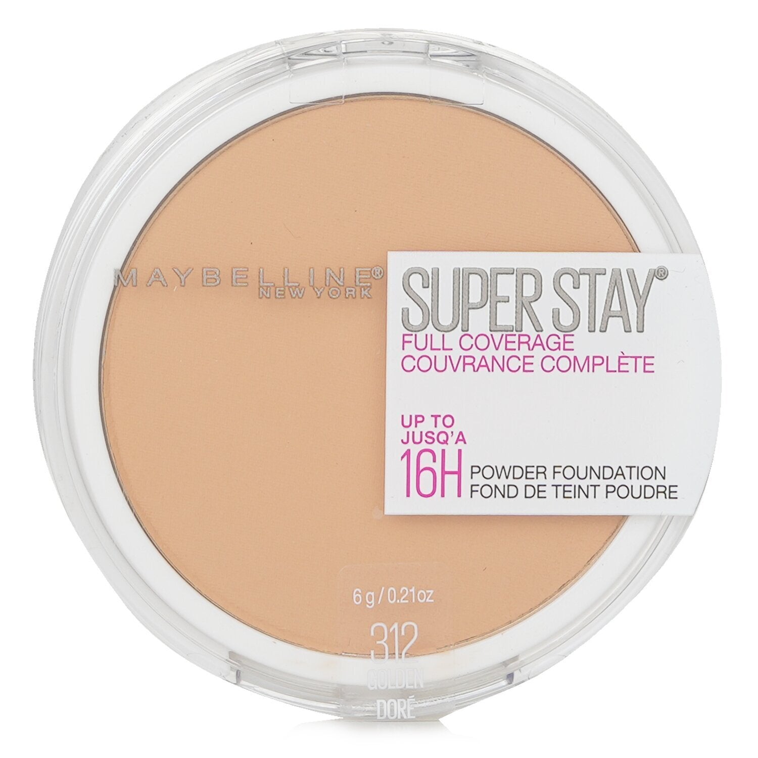 Maybelline Super Stay Full Coverage Powder Foundation - # 312 Golden  6g/0.21oz