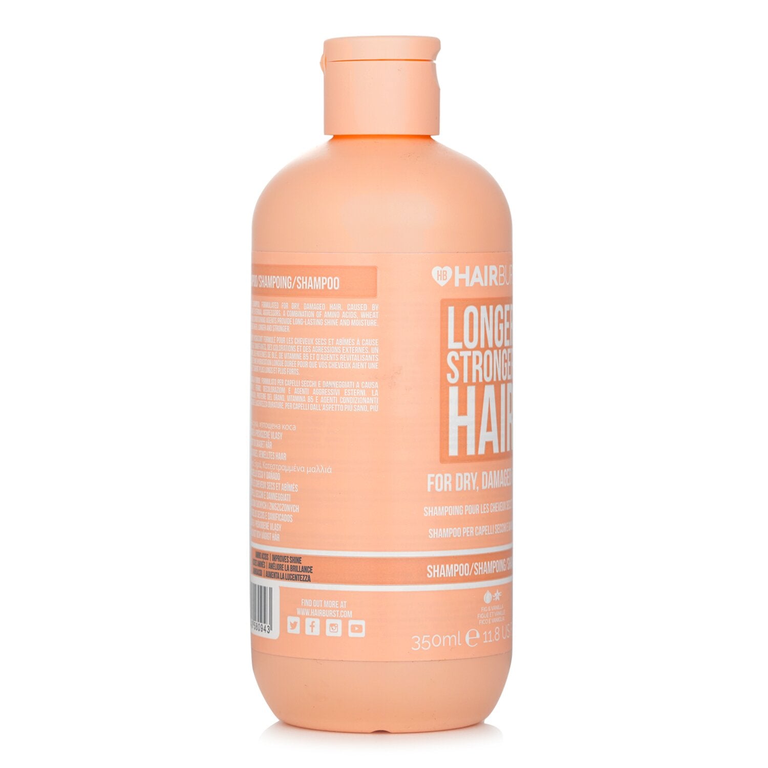 Hairburst Fig & Vanilla Shampoo for Dry Damaged Hair  350ml/11.8oz