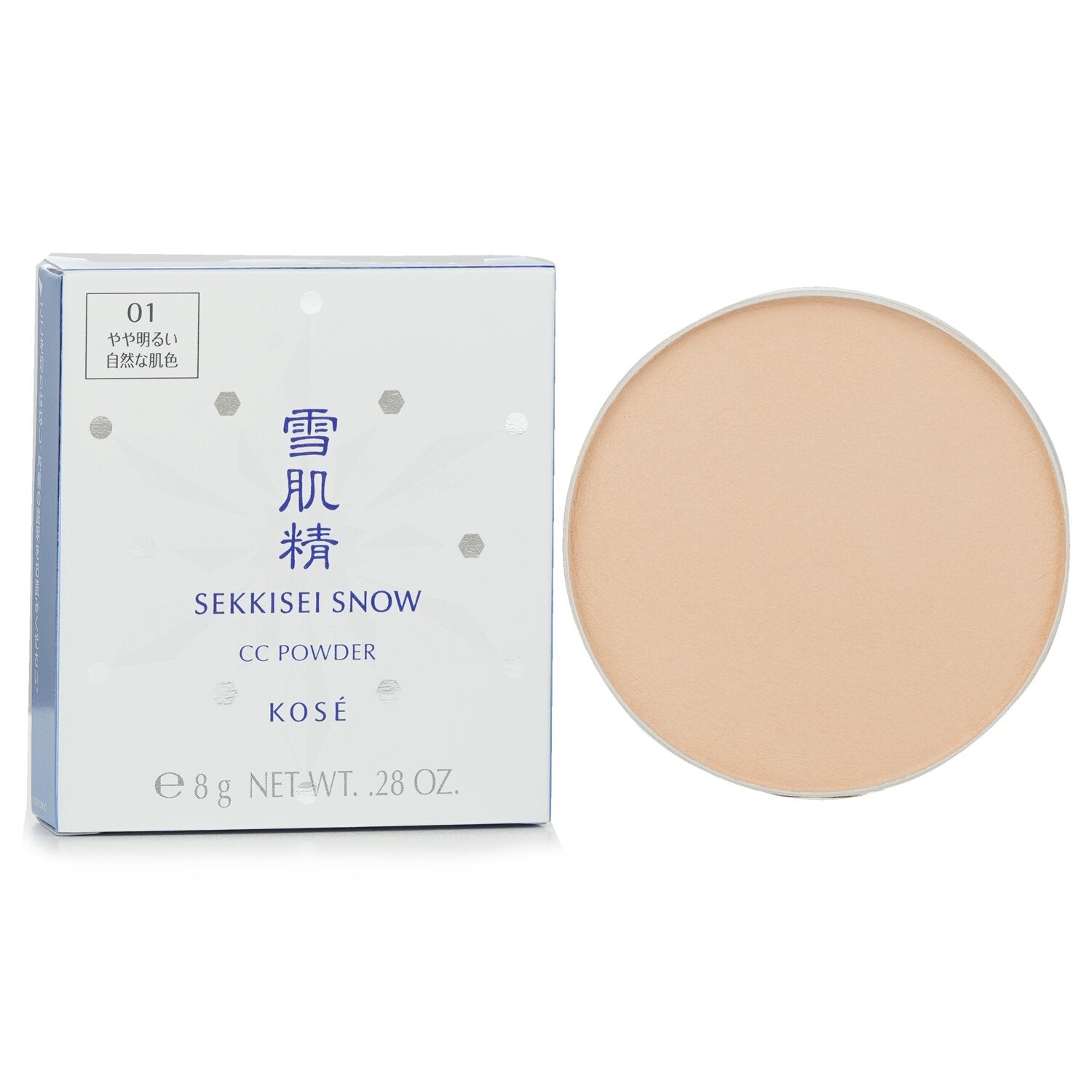 Kose Sekkisei Snow CC Powder Case With Sponge SPF 14 #01  8g/0.28oz