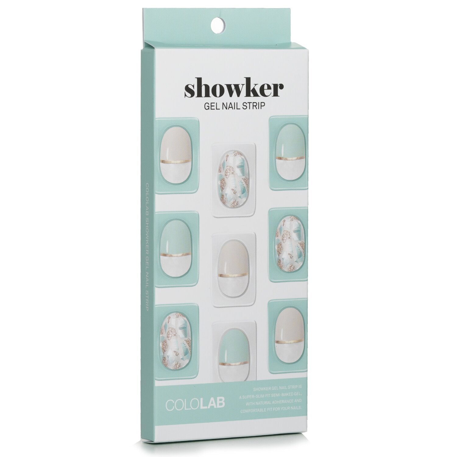 Cololab Showker Gel Nail Strip # CSA701 Jewel Shooting Mint  1pcs