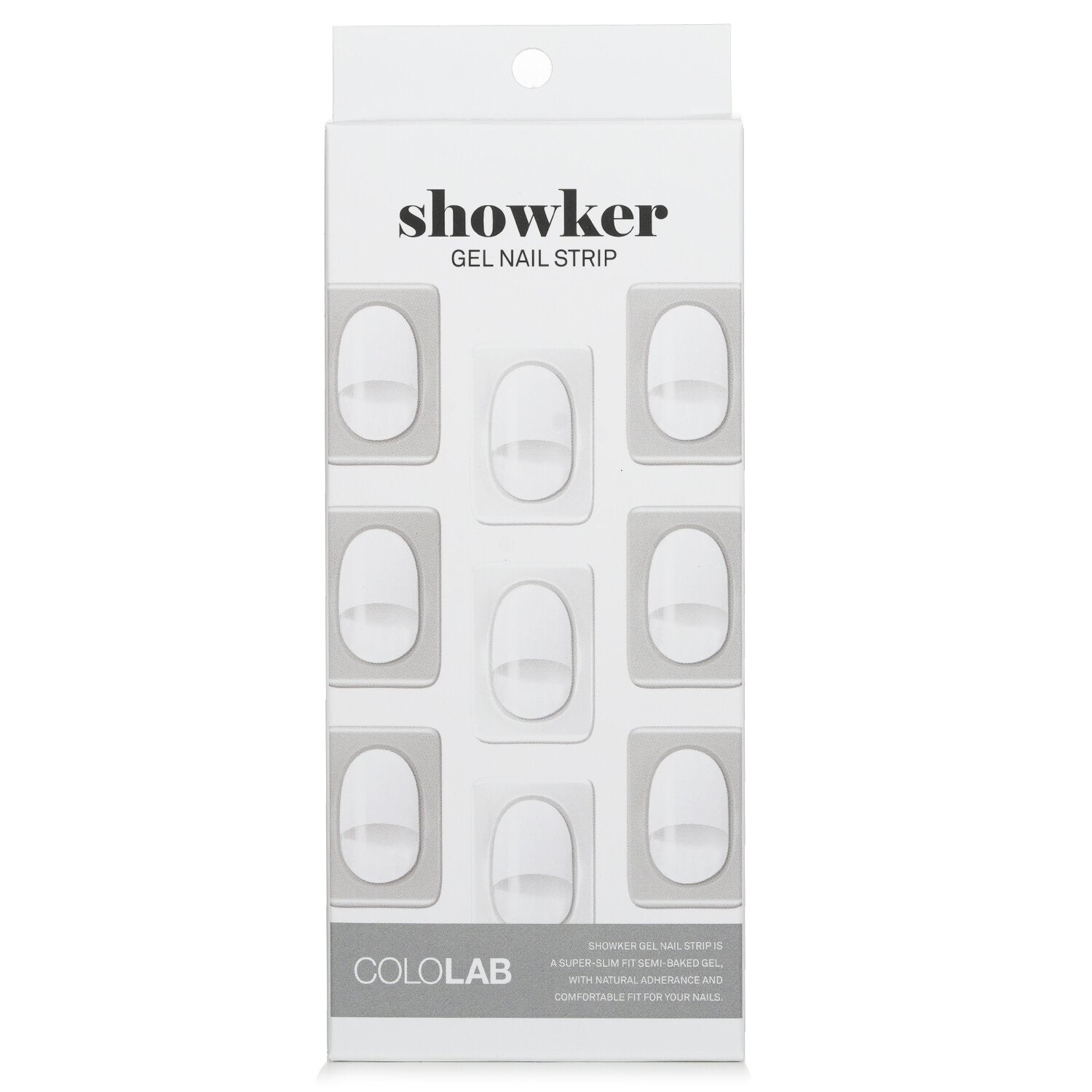 Cololab Showker Gel Nail Strip # CNA802 Classic White  1pcs