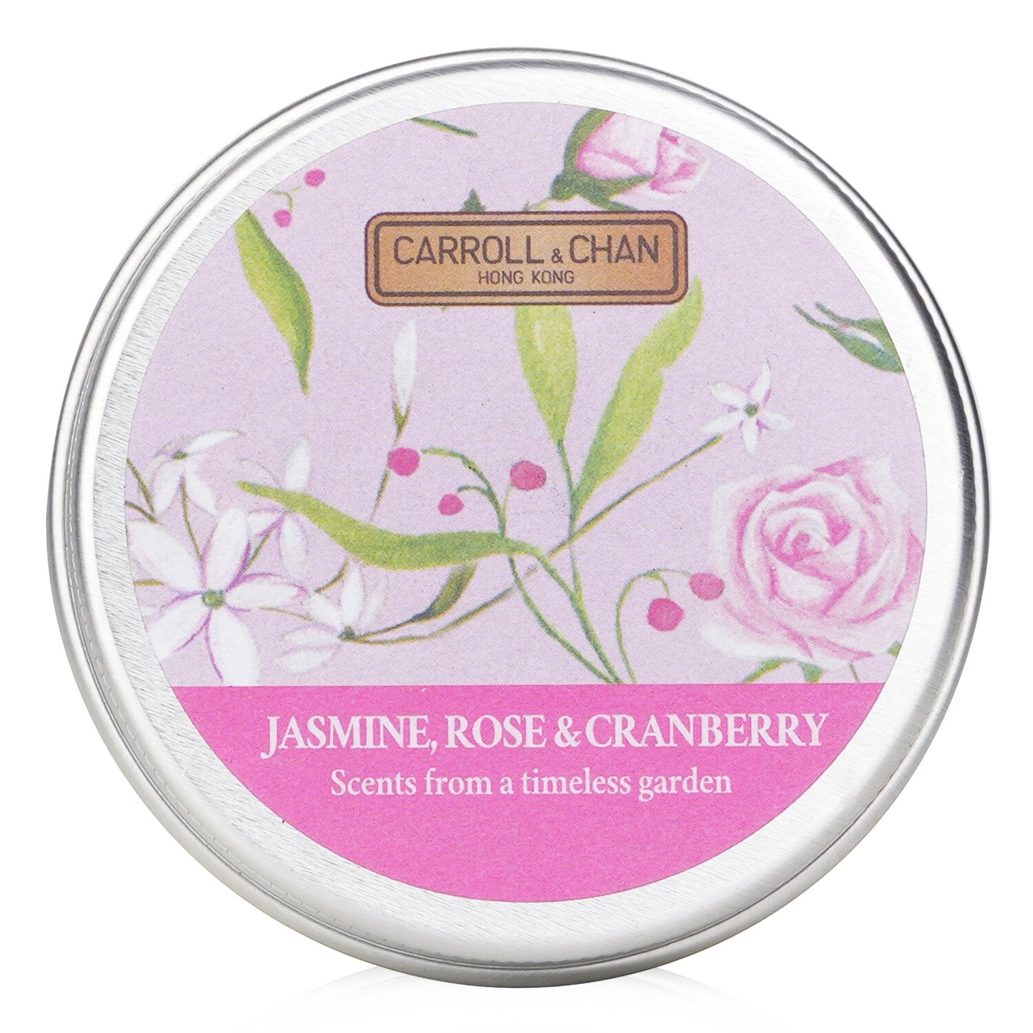 Carroll & Chan 100% Beeswax Mini Tin Candle - # Jasmine, Rose & Cranberry  1pcs