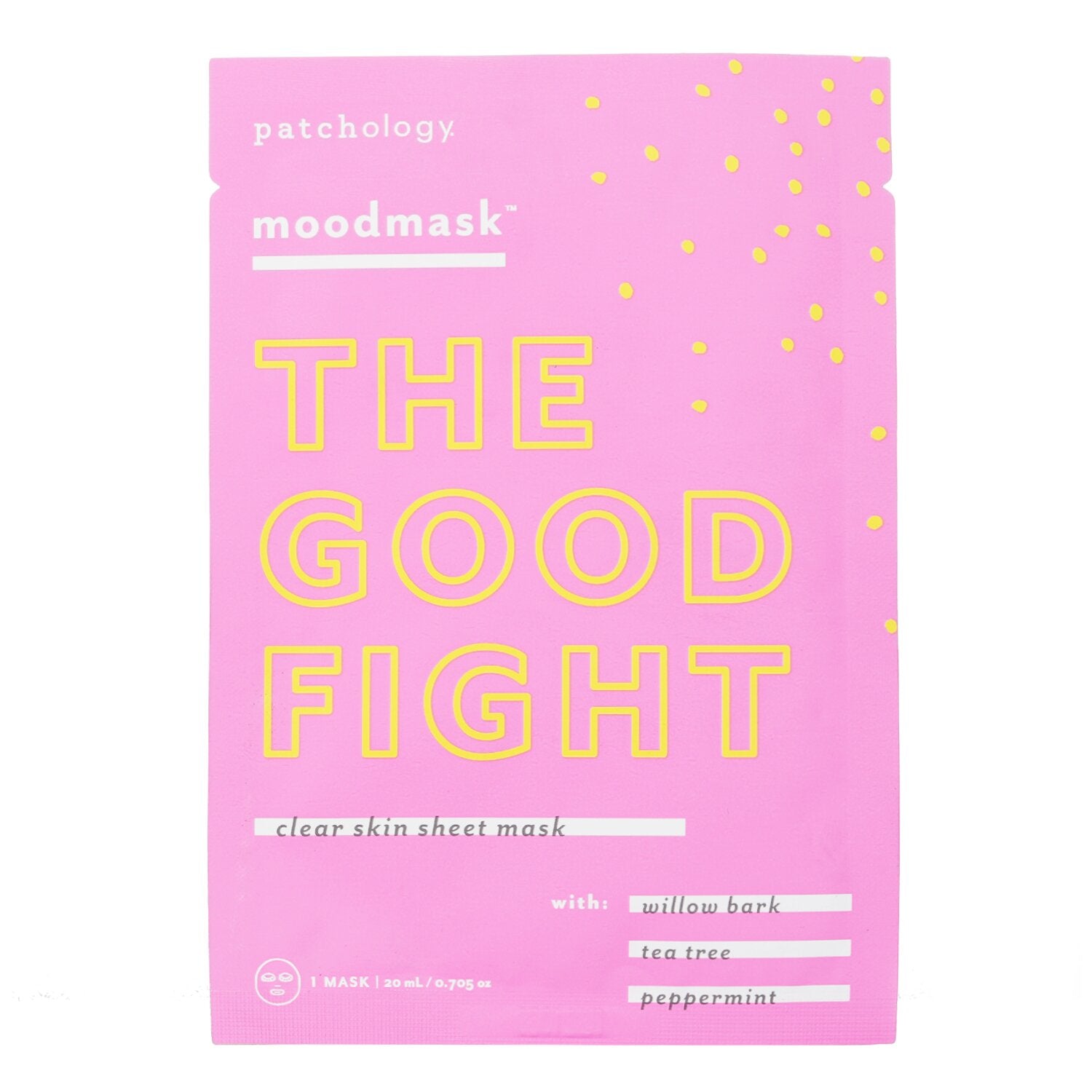 Patchology Moodmask The Good Fight Clear Skin Sheet Mask  20ml/0.705oz