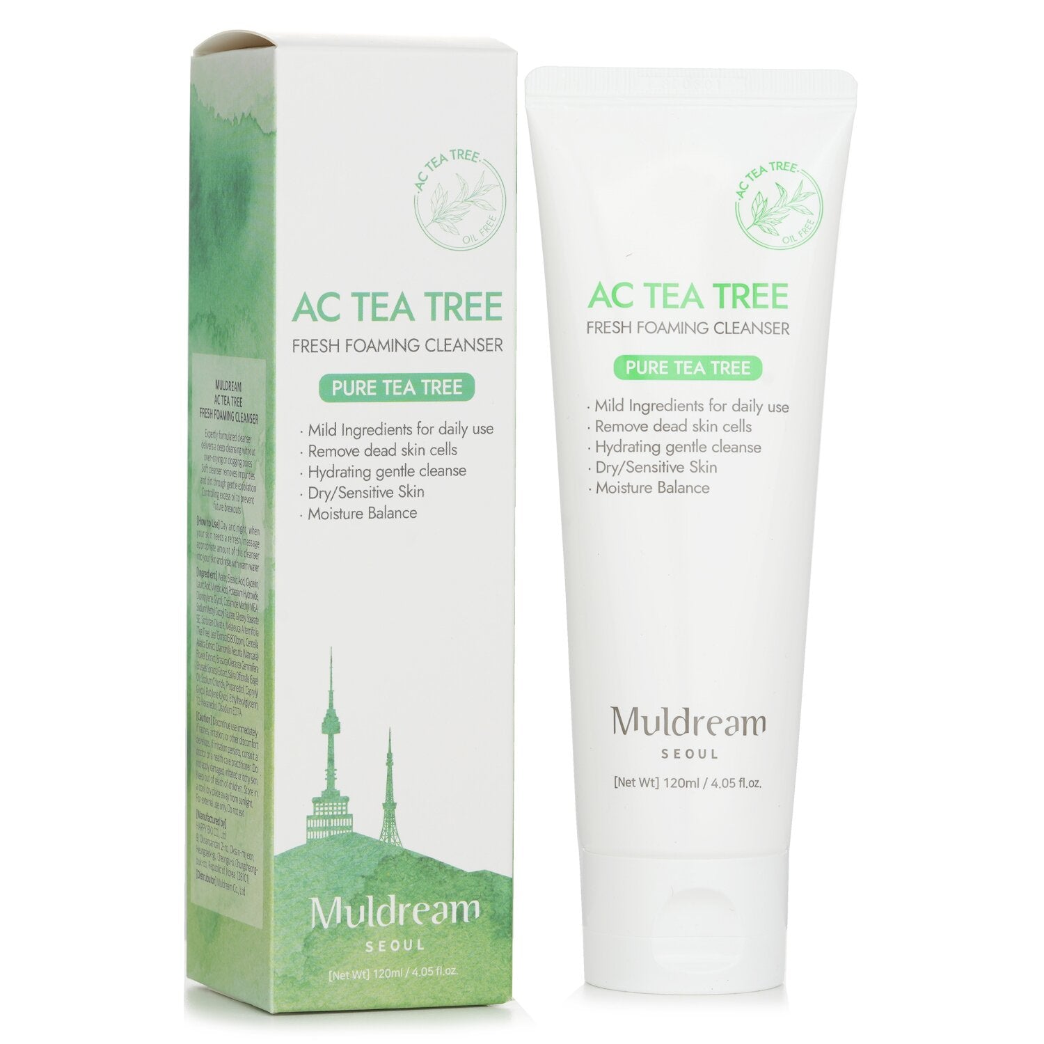 Muldream AC Tea Tree Fresh Foaming Cleanser  120ml/4.05oz