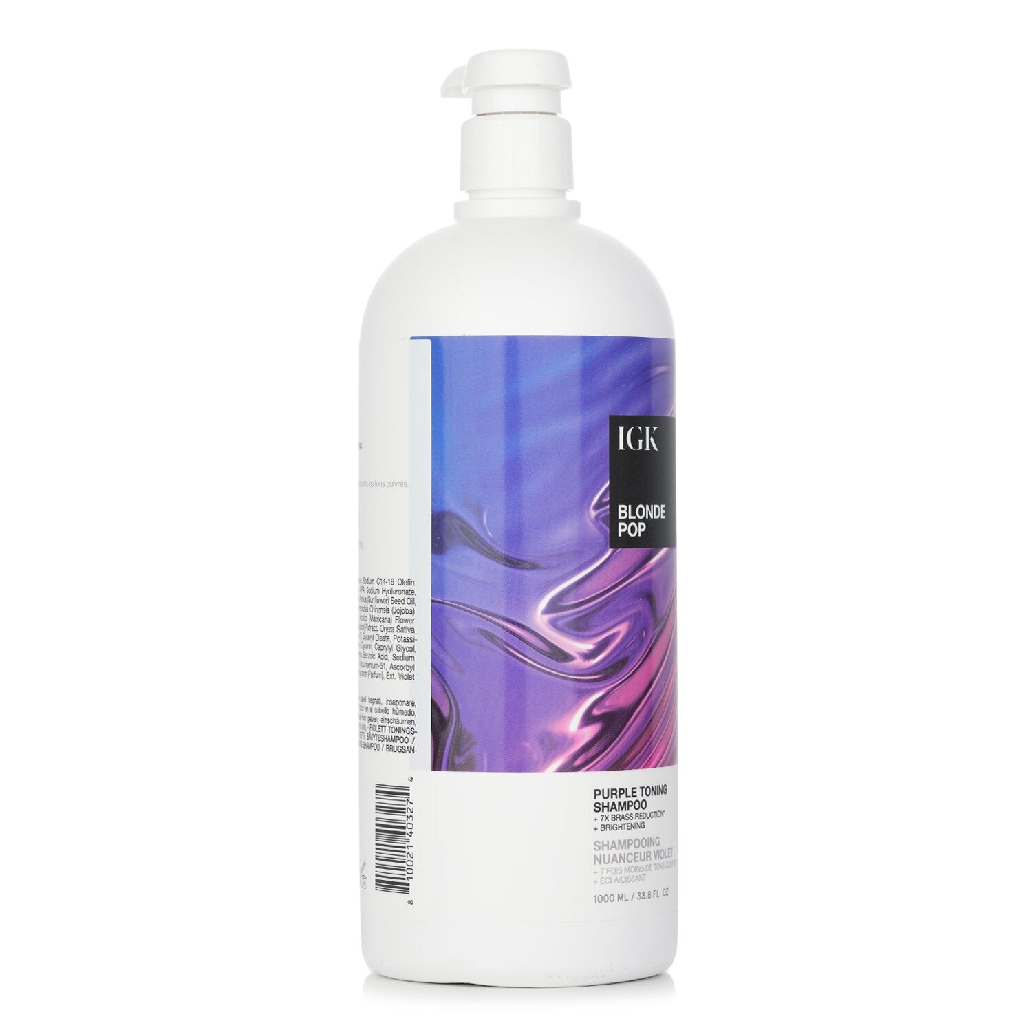 IGK Blonde Pop Purple Toning Shampoo  1000ml/33.8oz