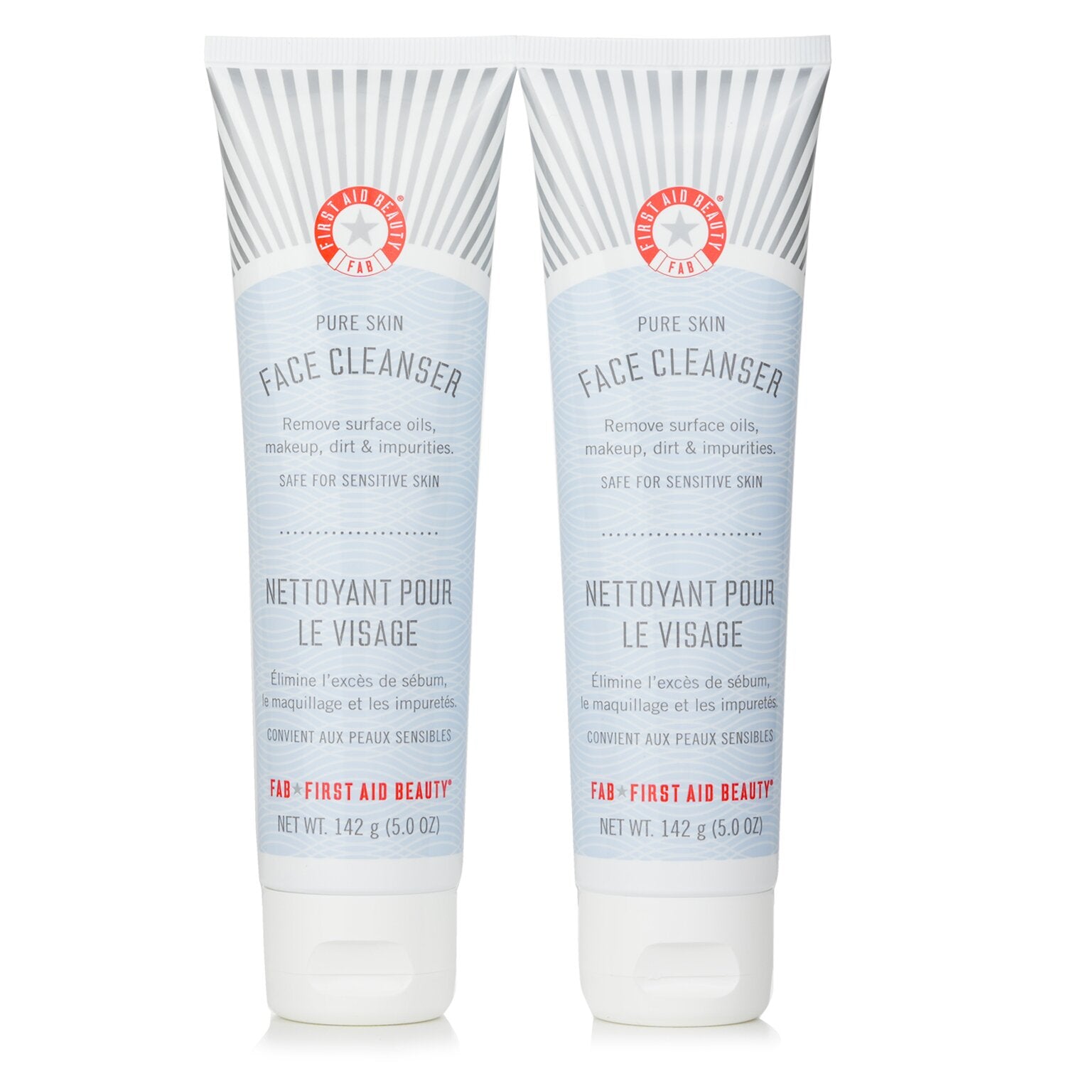 First Aid Beauty Pure Skin Face Cleanser Duo Pack (For Sensitive Skin)  2x142g/5oz