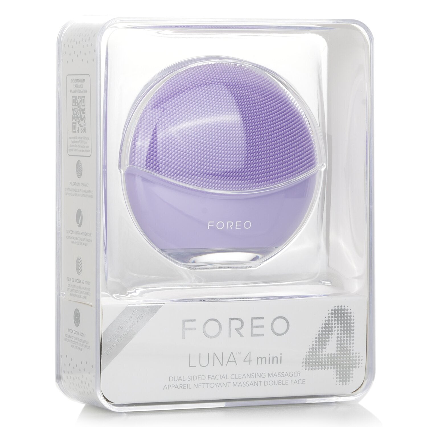 FOREO Luna 4 Mini Dual-Sided Facial Cleansing Massager - Lavender  1pcs