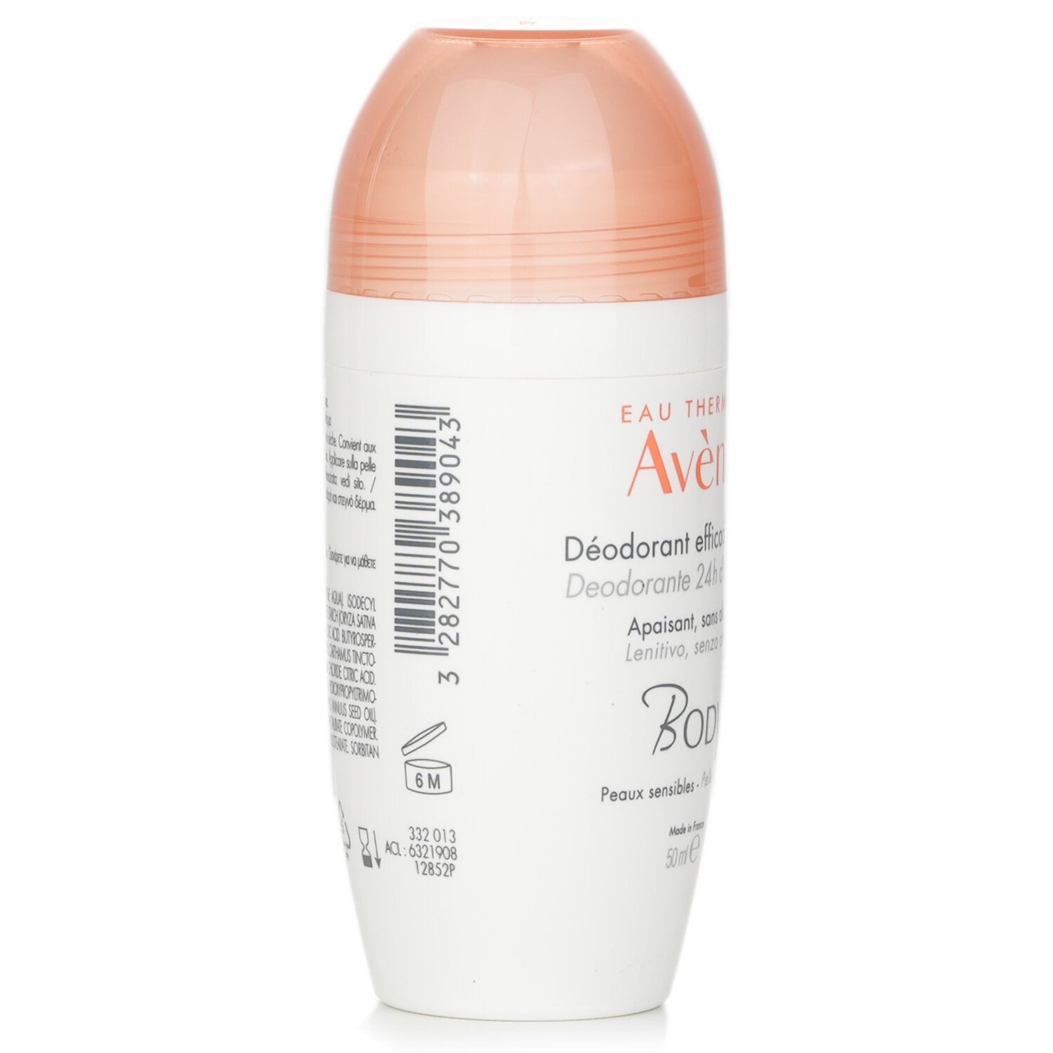 Avene Body Deodorant Efficacite 24H Roll-On  50ml