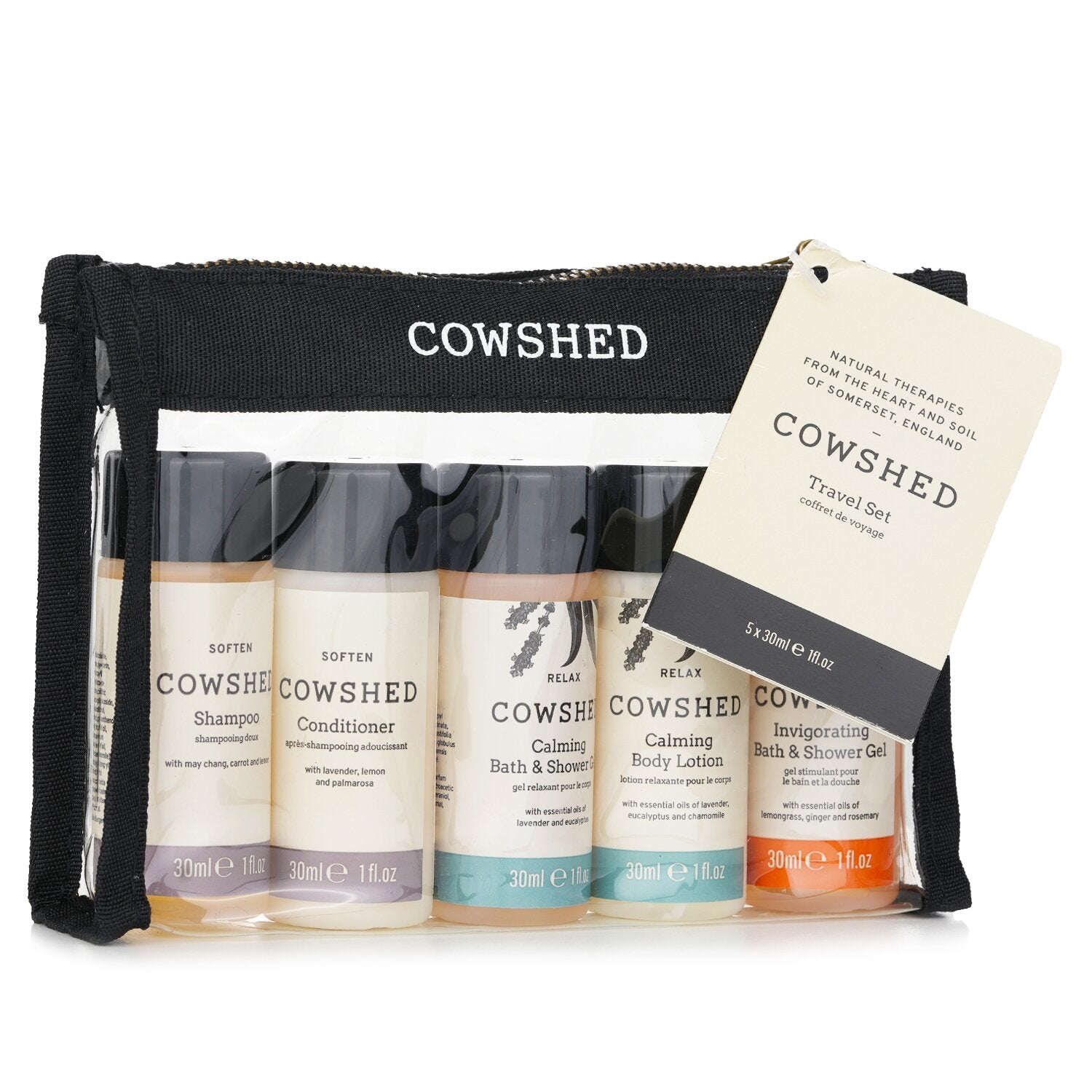 Cowshed Travel Set (Shampoo + Conditioner + Bath & Shower Gel + body Lotion)  5x30ml