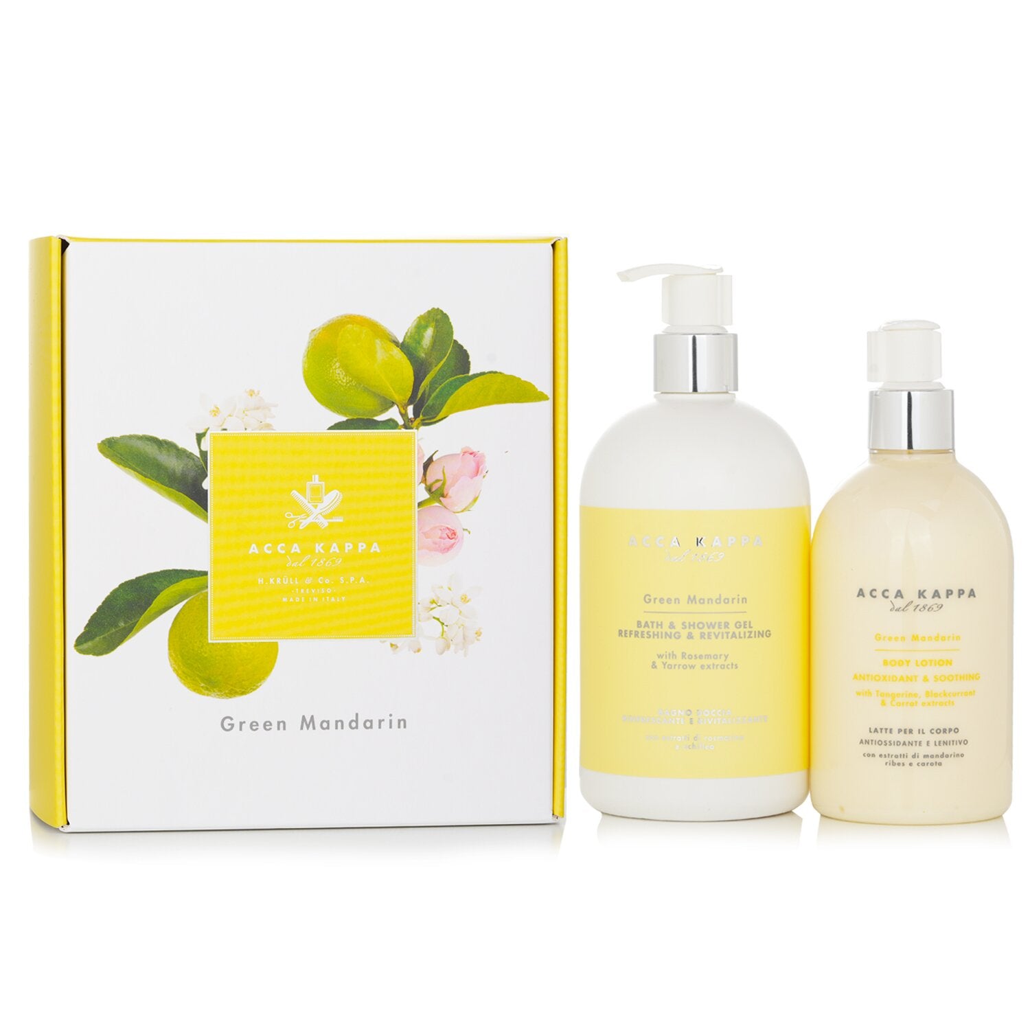 Acca Kappa Green Mandarin Body Care Gift Set:  2pcs