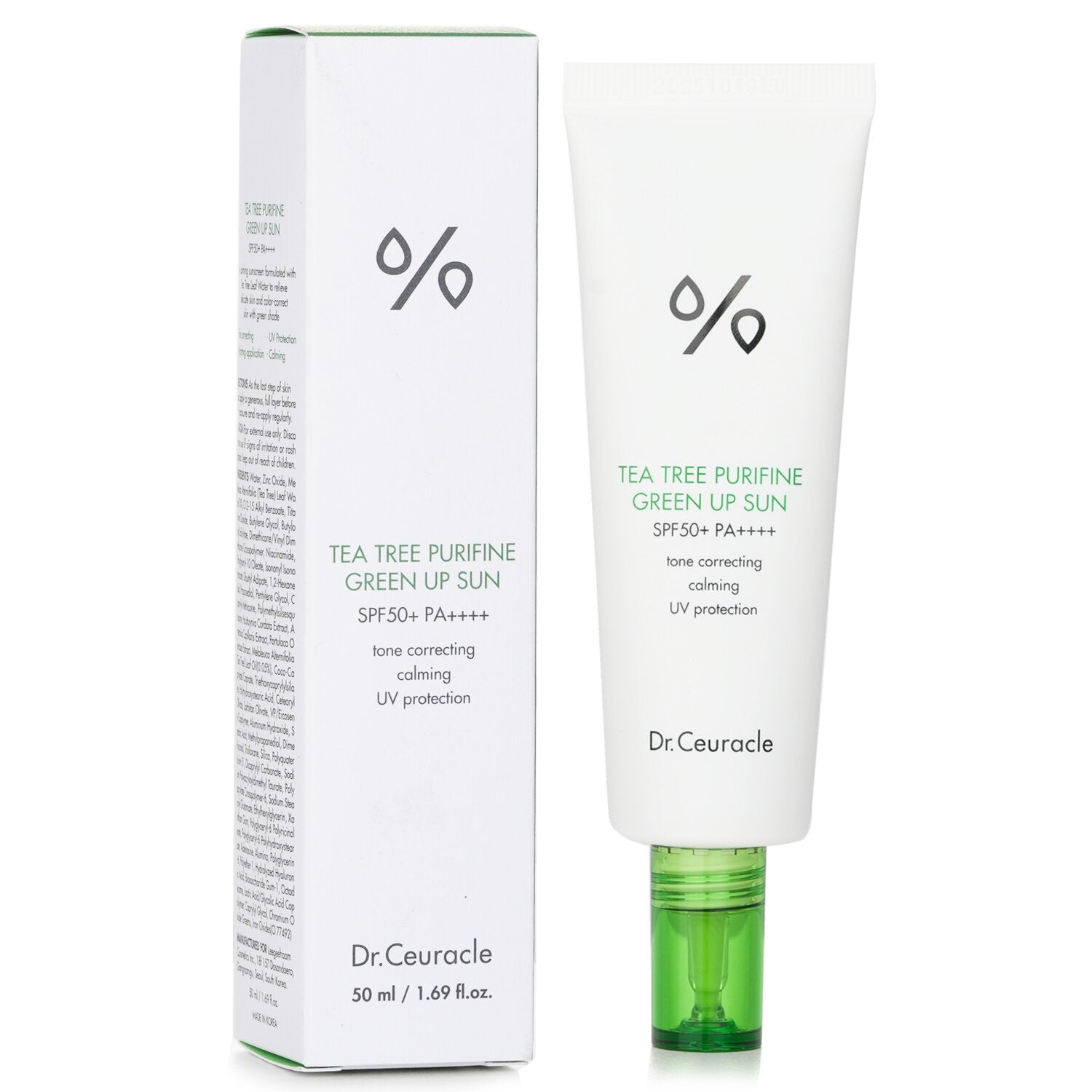 Dr.Ceuracle Tea Tree Purifine Green Up Sun SPF 50  50ml/1.69oz