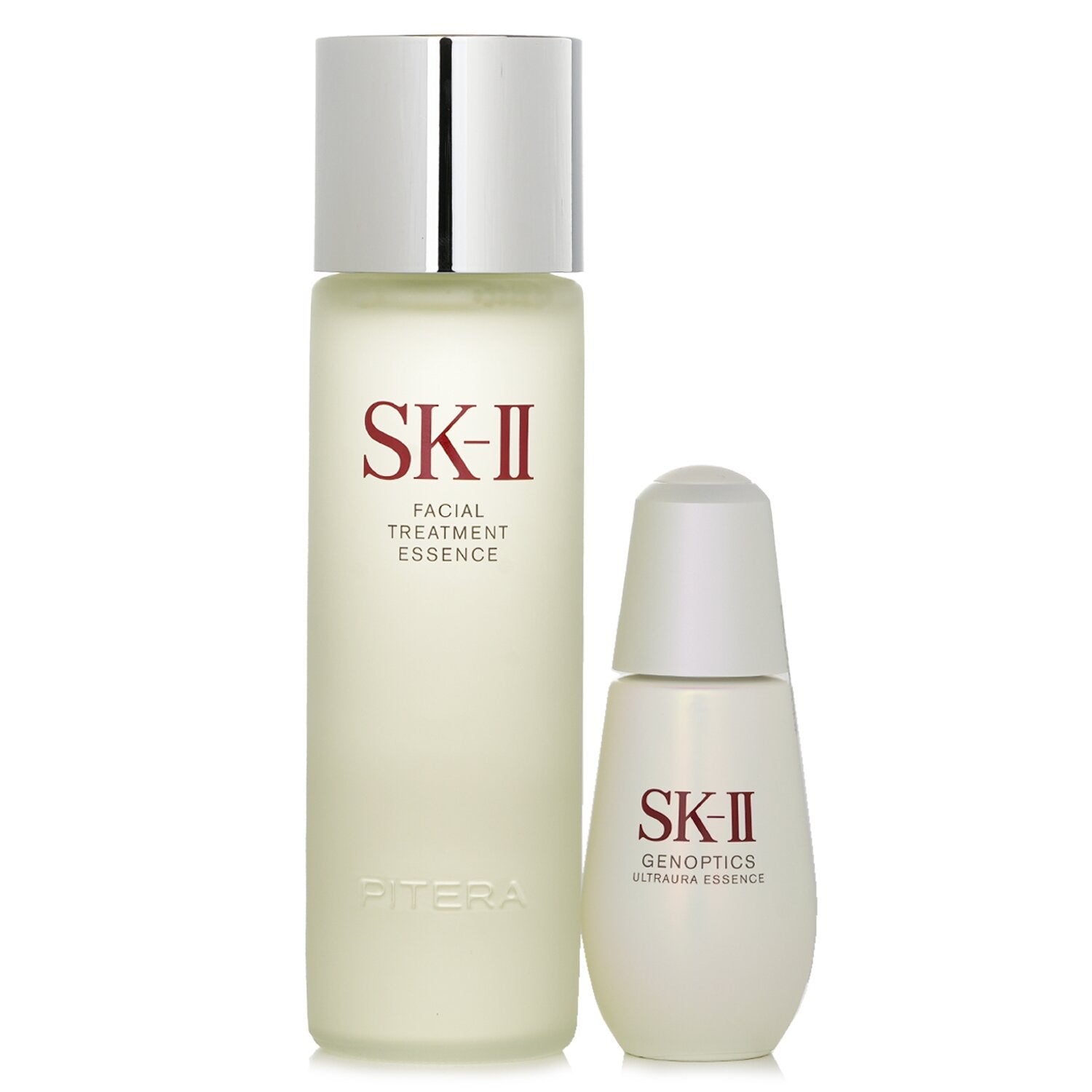 SK II Ultraura Care Essentials Collection: Facial Treatment Essence 230ml + Genoptics Ultraura Essence 50ml  2pcs