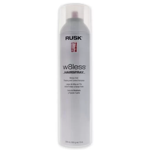 W8less Strong Hold Shaping and Control Hairspray by Rusk for Unisex - 10 oz Hair Spray