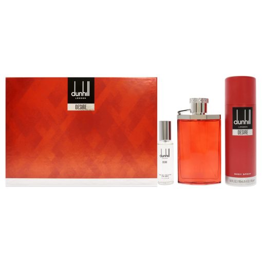 Desire by Alfred Dunhill for Men - 3 Pc Gift Set 3.4oz EDT Spray, 1oz EDT Spray, 6.6oz Body Spray